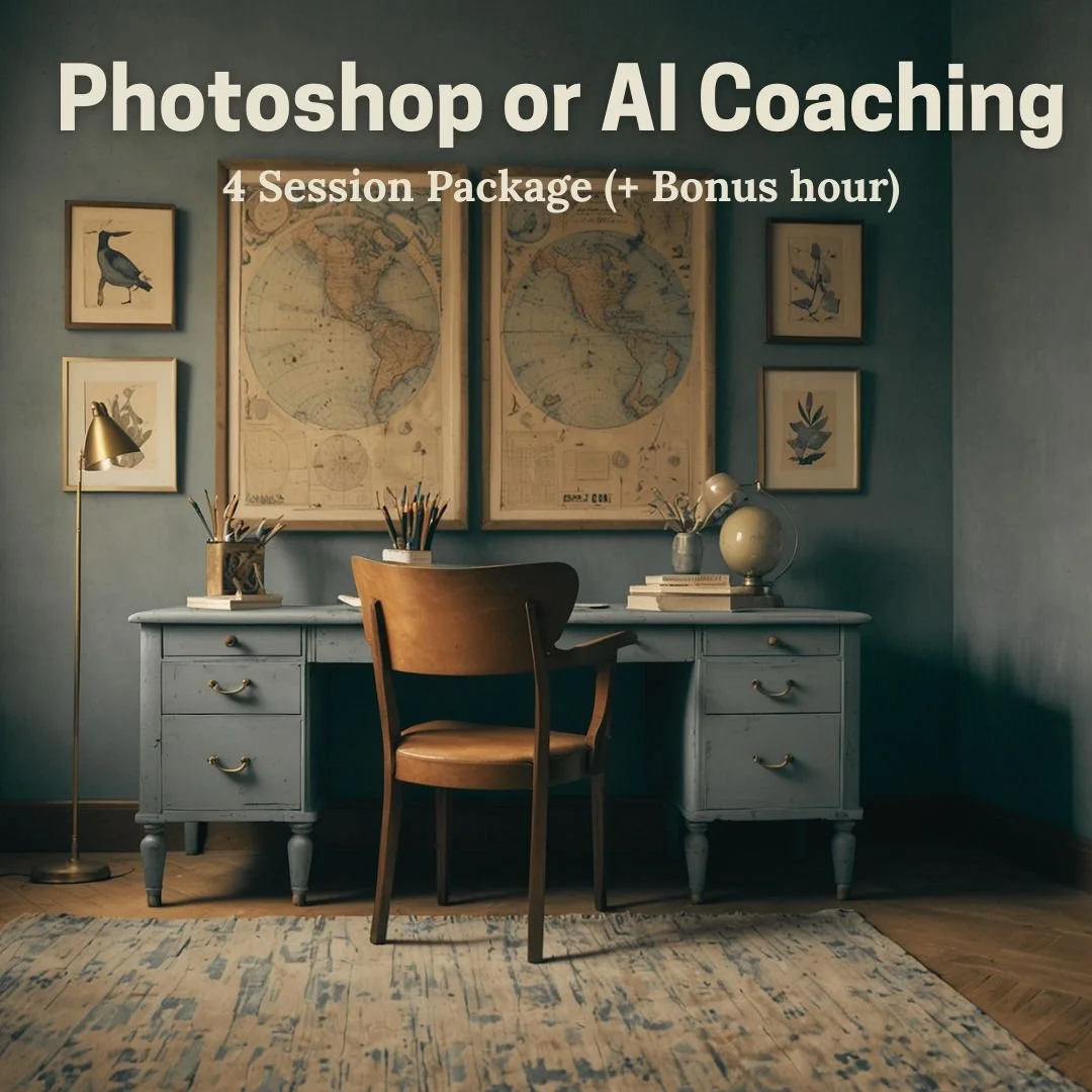 Photoshop or AI Coaching— 4 Session Package (4 x 1 Hour + Bonus Hour)