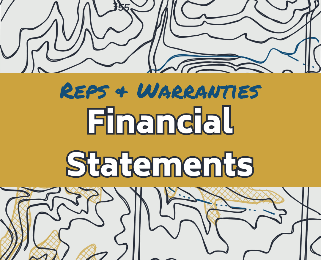 Reps &amp; Warranties: Financial Statements