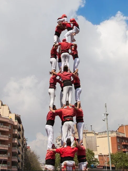 Giant Human Towers in the Town of Algemesí, Spain