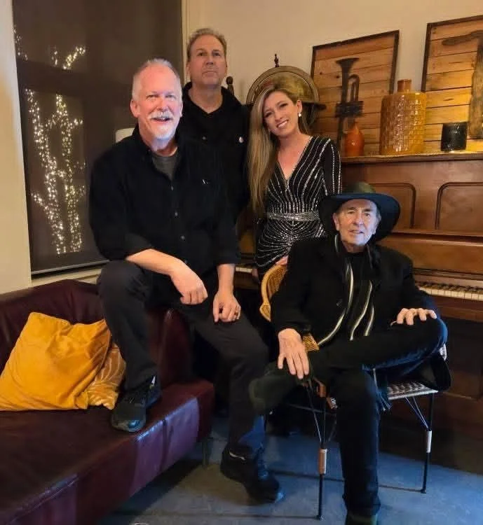 David Surkamp with a small group in a lounge.