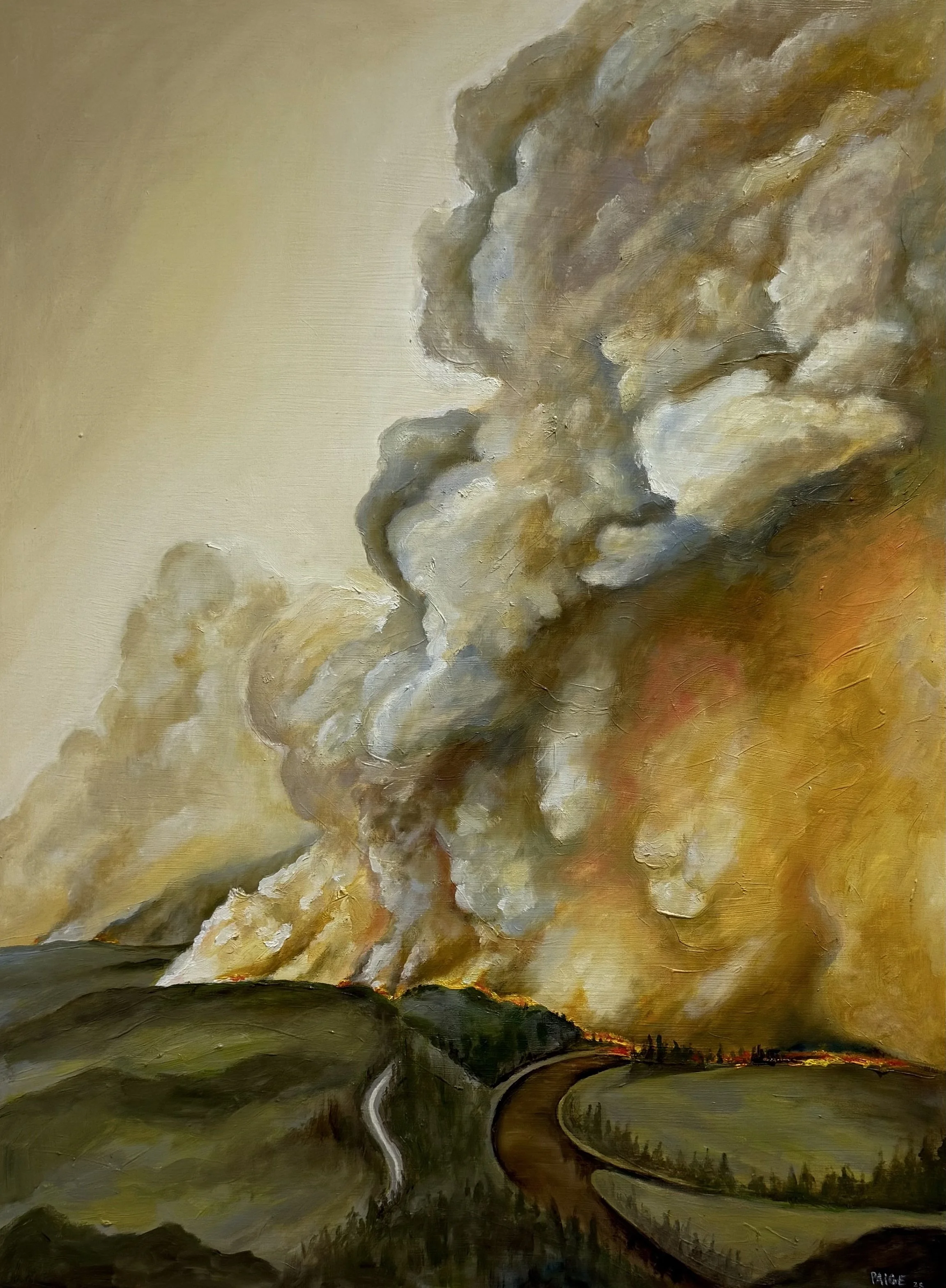 Climate Change. 2025. Oil on Wood Panel.