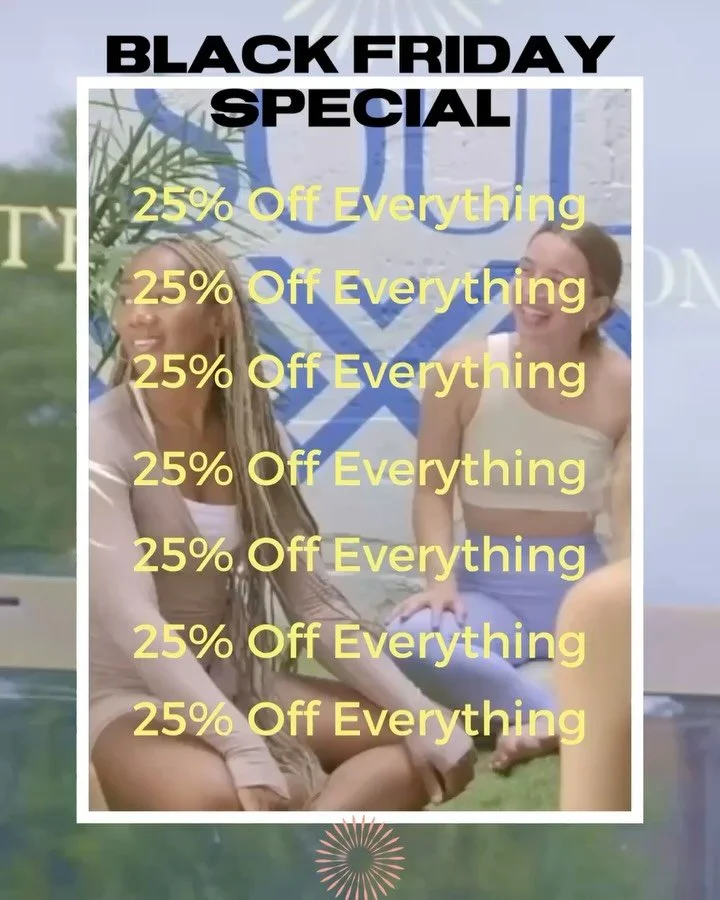 We only do this once per year. Black Friday Special LIVE until it lasts. Join the club this winter, start your transformation. 

Xx,
The Sunroom