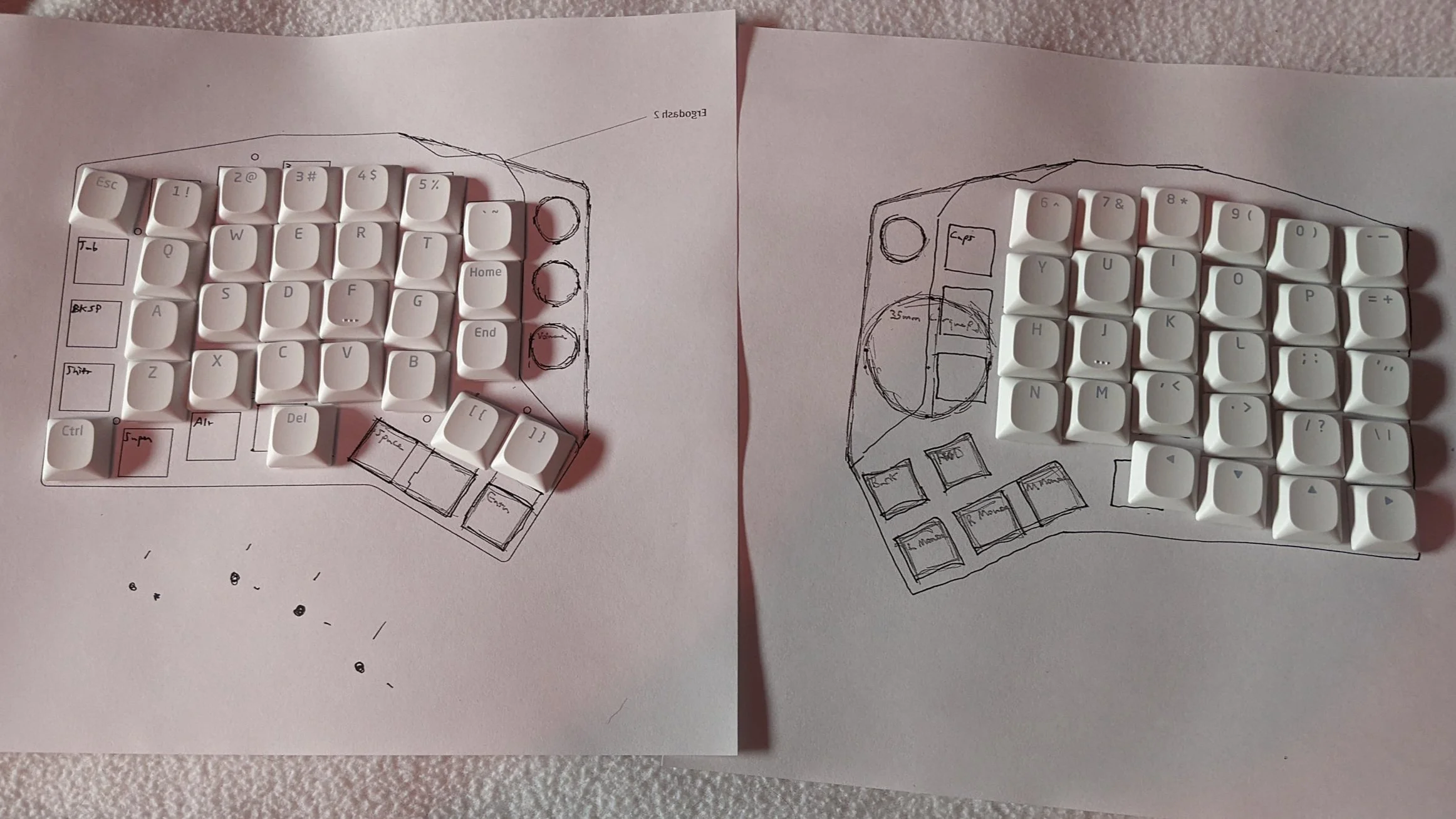 Figuring out how to get full coverage of the keymap with the low-profile keycaps I chose.