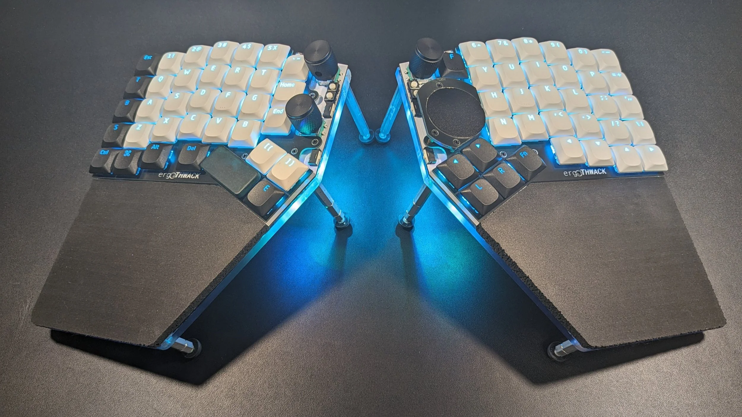 The beta ergoTHWACK complete, including all firmware support and feature development!