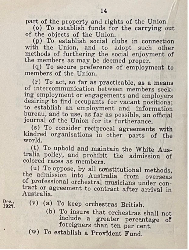 Trevelyan (ed.), Musicians’ Union of Australia Rules, 14.