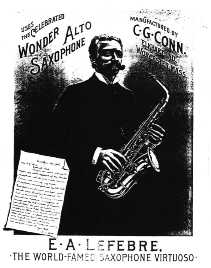 Image courtesy of America’s Shrine to Music Museum, reproduced in Noyes, ‘Edward A. Lefebre: Pre-Eminent Saxophonist of the Nineteenth Century’, 222.