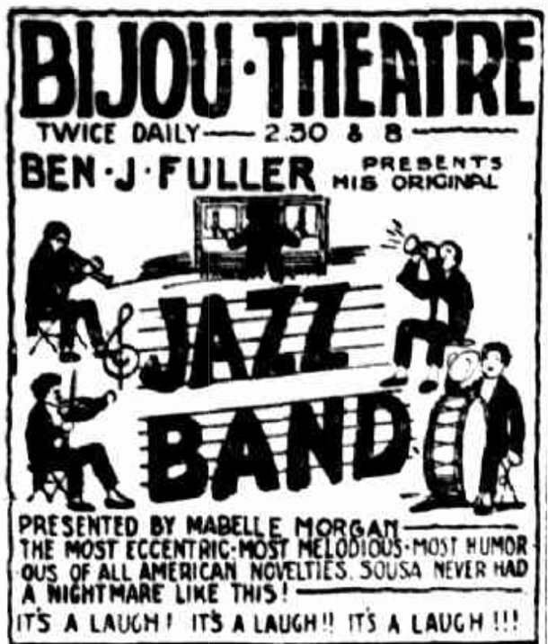 Advertisement for Fuller's Jazz Band, Herald, 25 July 1918, 8