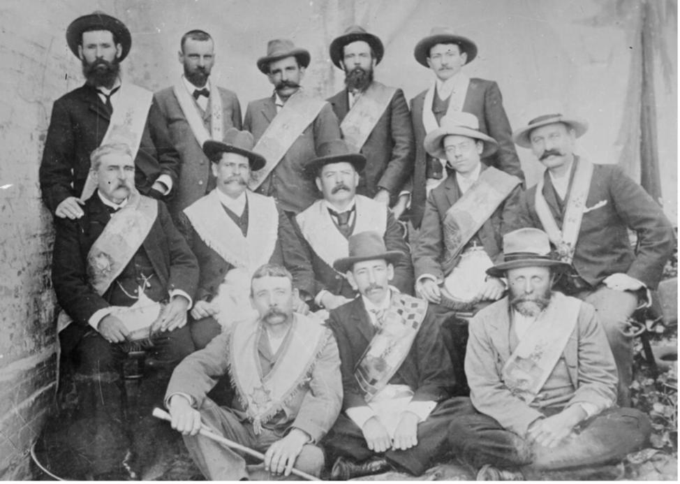 Charles Louis Gabriel, Members of the Masonic Lodge, Gundagai, New South Wales, between 1887 and 1927, 1887. National Library of Australia. https://nla.gov.au/nla.obj-139778552. 