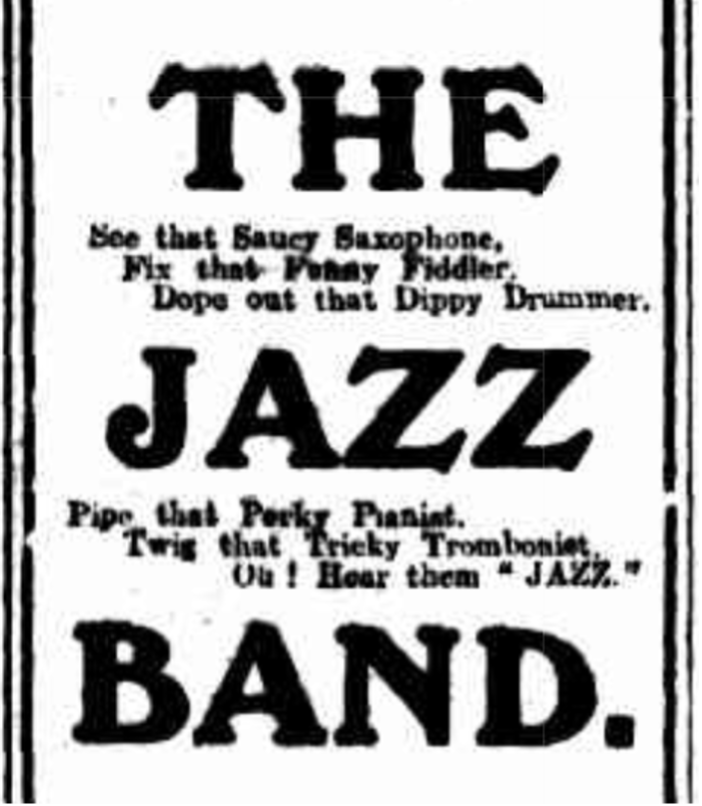 Advertisement for Fuller's Jazz Band, Brisbane Courier, 23 September 1918, 2