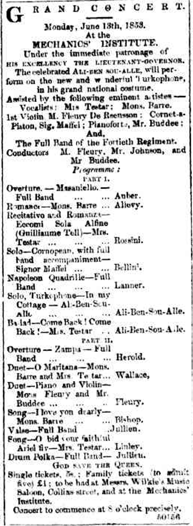 ‘Domestic Intelligence’, Argus, 13 June 1853, 7.