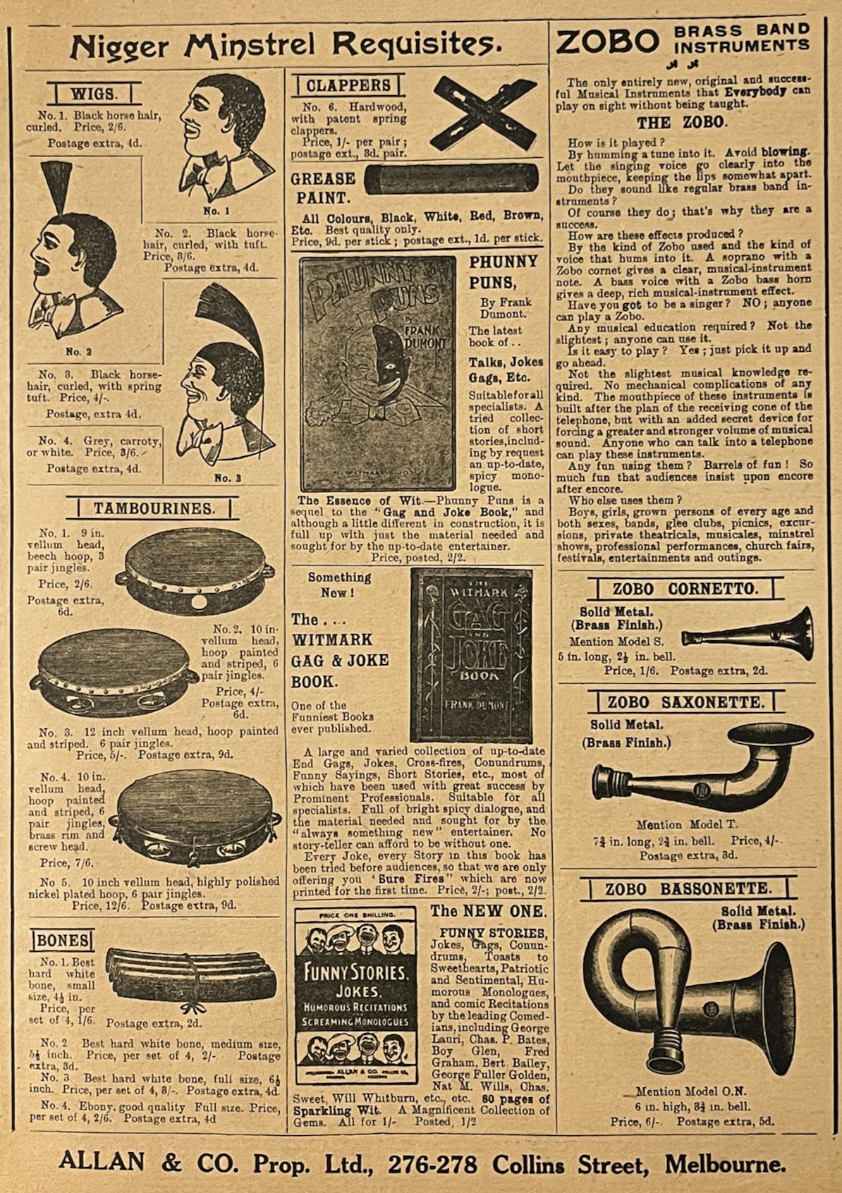 Advertisement for Allan & Co., Amy Castles Song Album (Melbourne: Allan & Co, ca. 1902), 5.