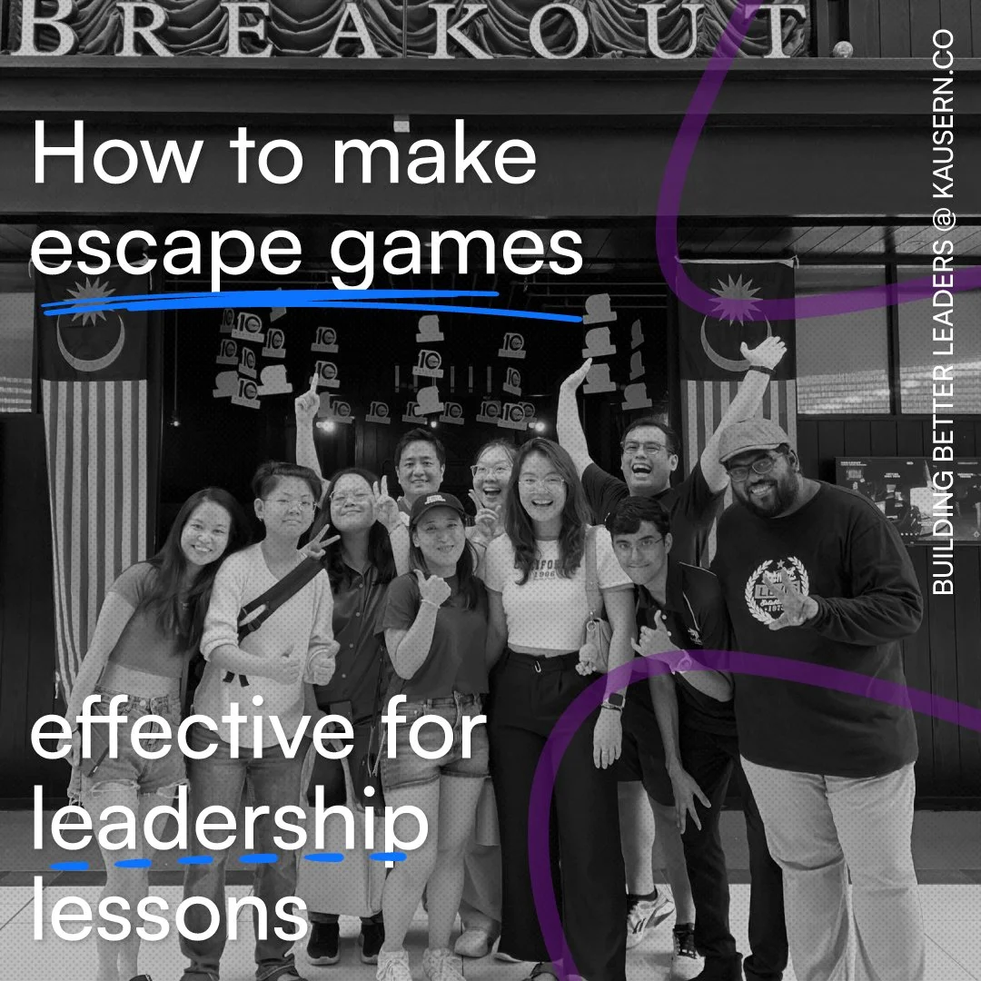 How to make escape games effective for leadership lessons
