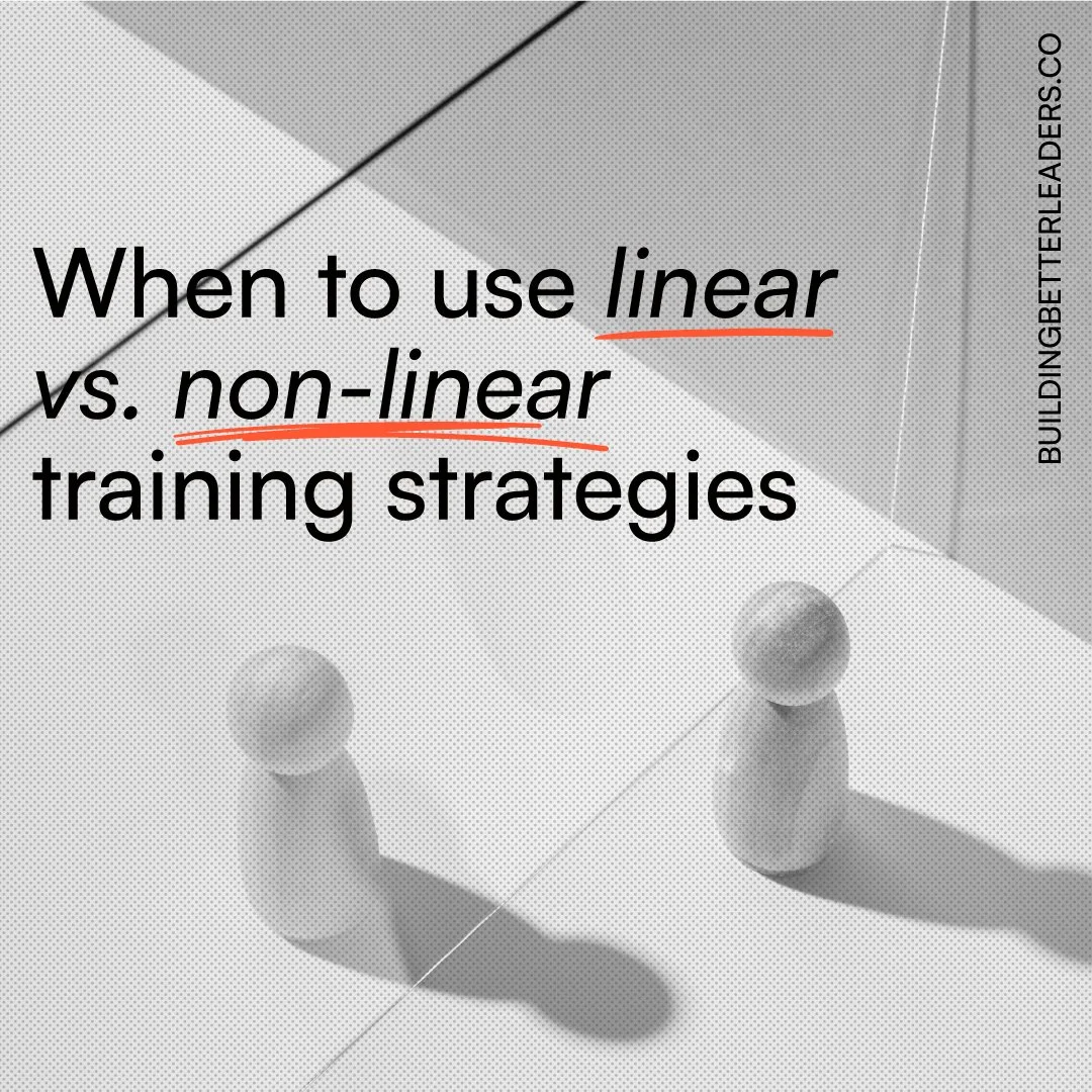 When to use linear and non-linear training strategies to meet multiple learning needs