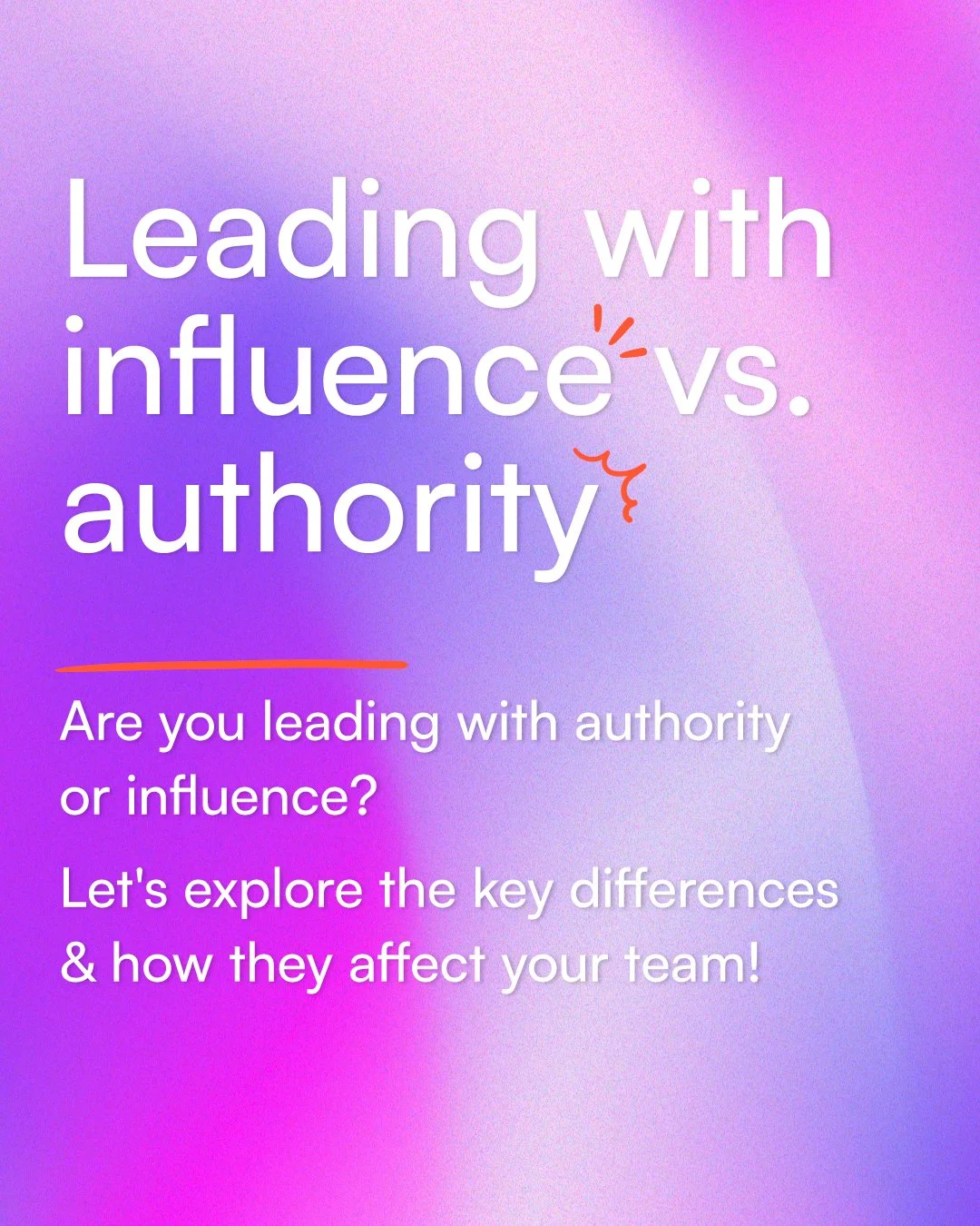Leading with influence over authority