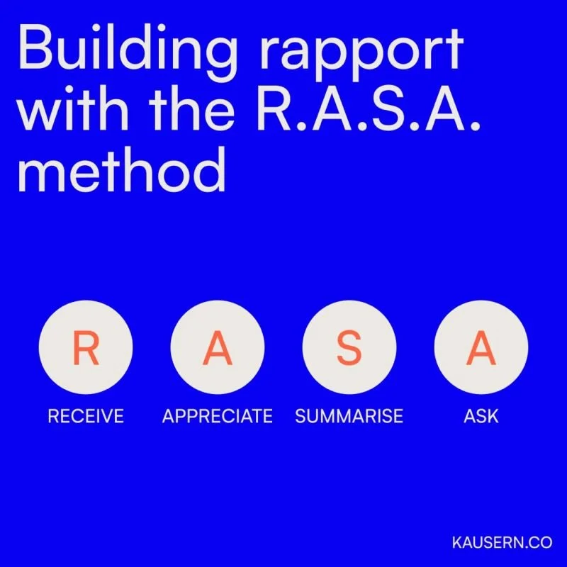 Build Rapport Matter Why Building rapport with the R.A.S.A method — Building Better Leaders