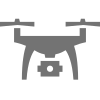 Silhouette of a quadcopter drone