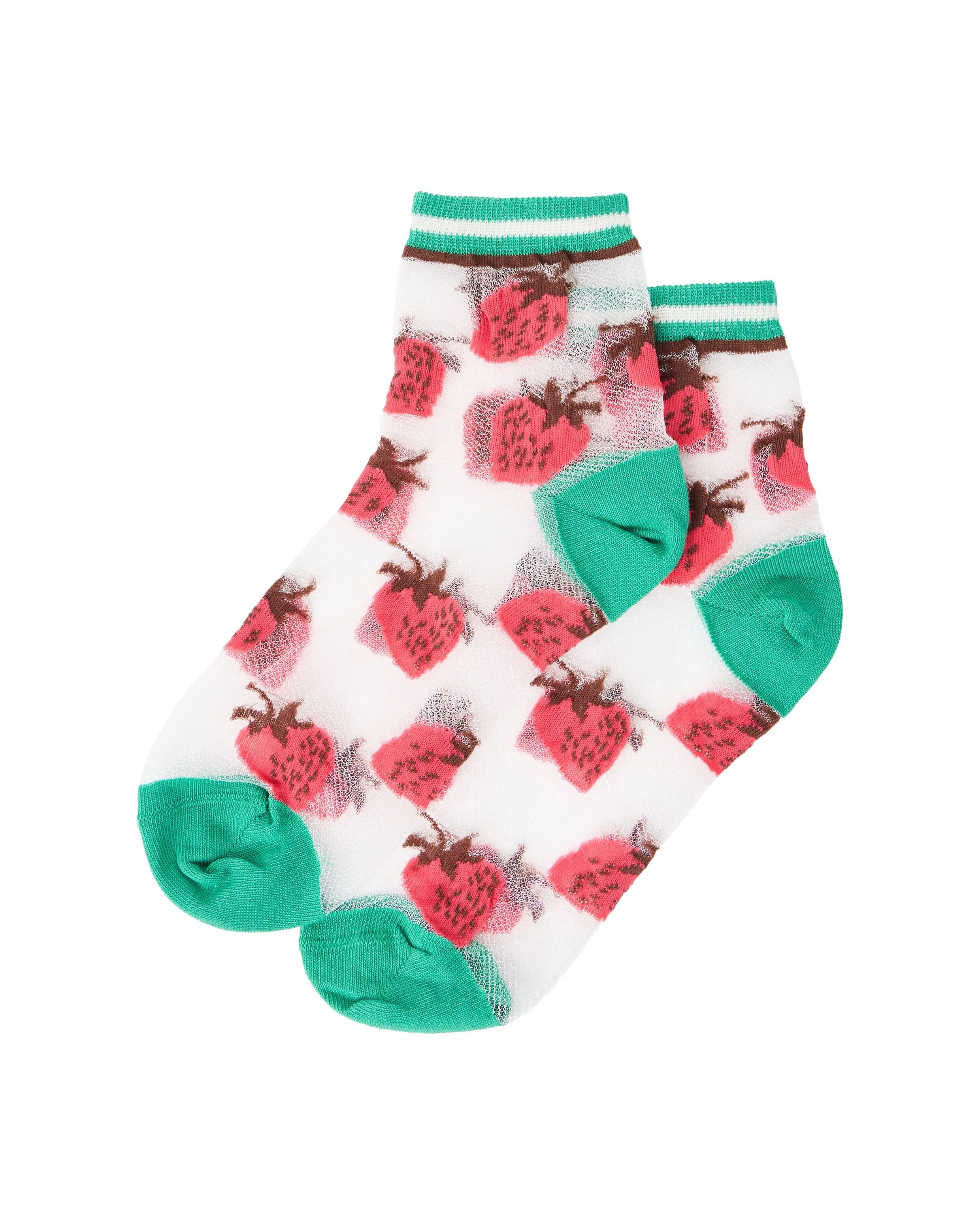 Strawberry Sheer Ankle Socks