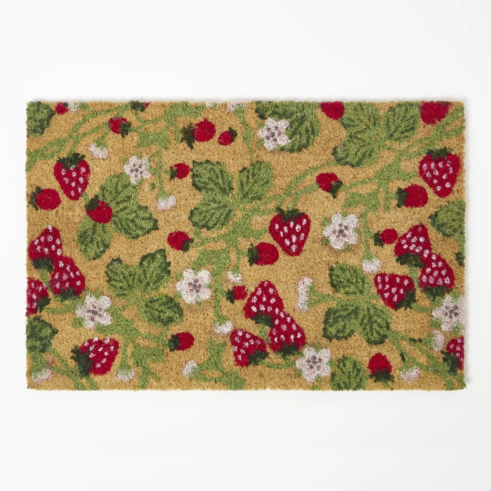 Strawberry Non-Slip Coir Doormat