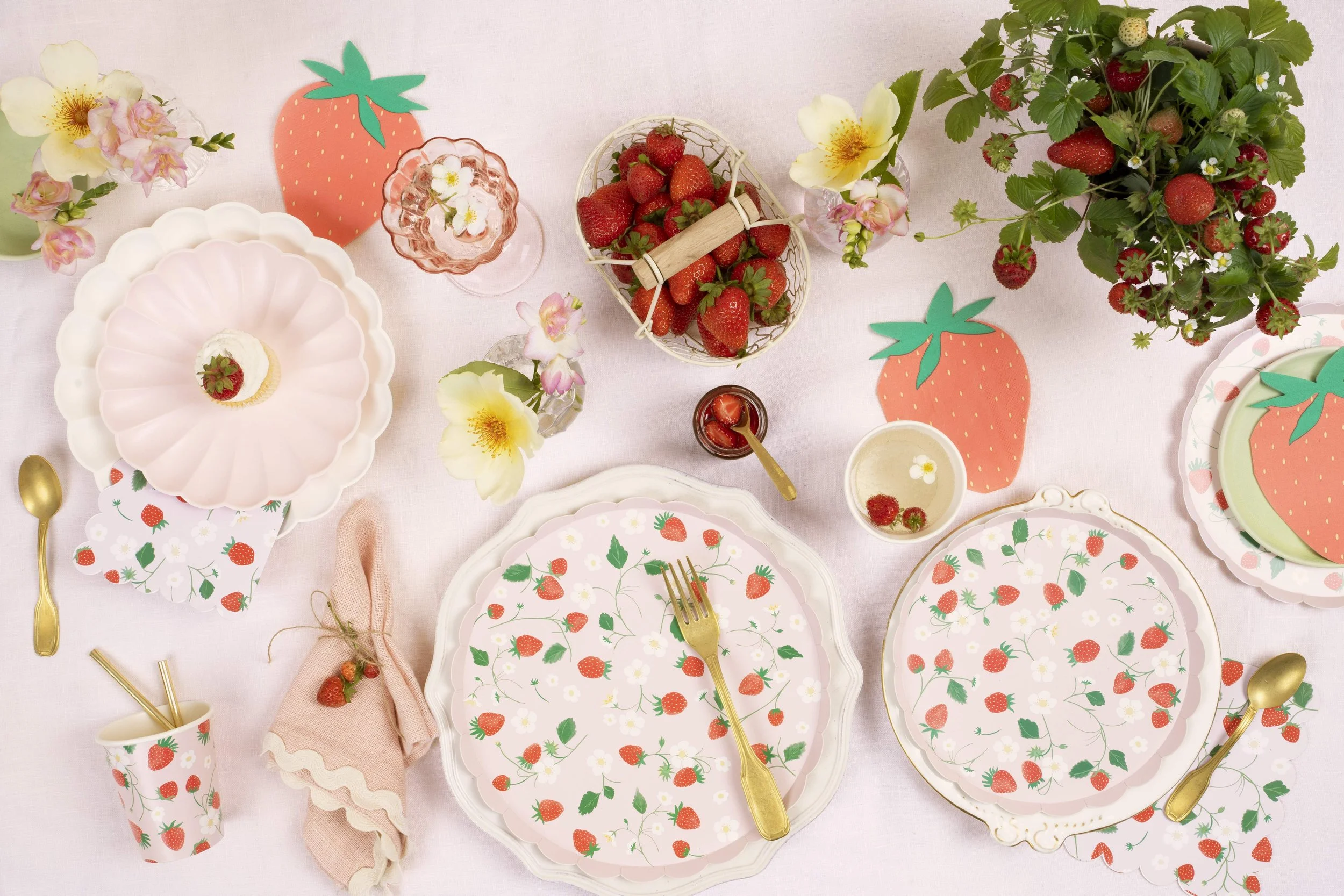 Strawberry Pattern Dinner Plates