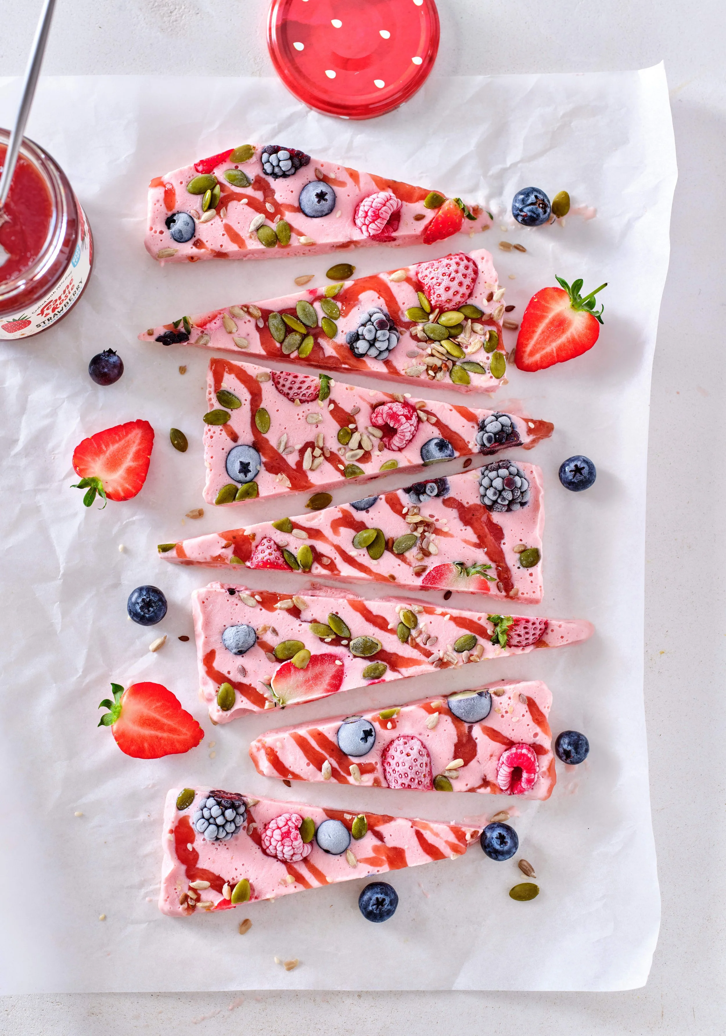 Fearne &amp; Rosie Strawberry Summer Yogurt Bark