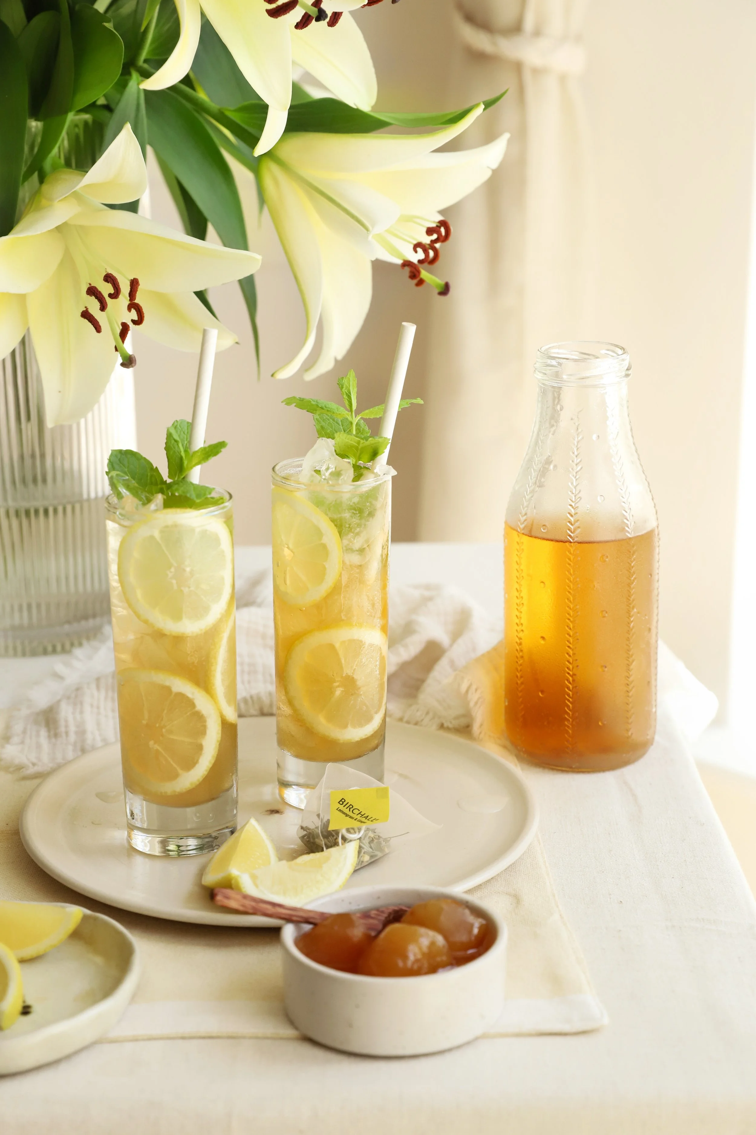 Cool off with this refreshing Iced Lemon &amp; Ginger Lemonade Tea recipe