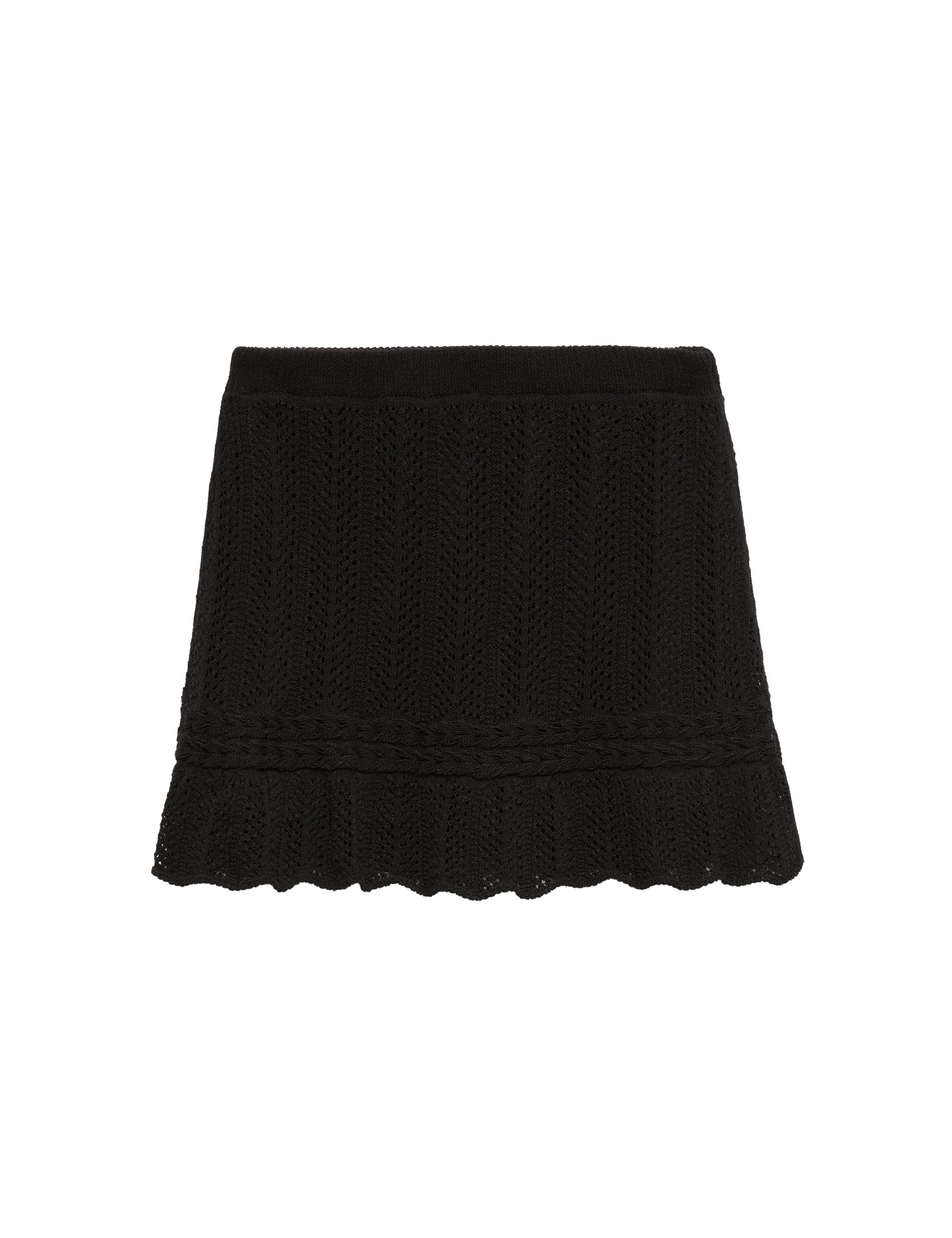 Cotton Rich Pointelle Knitted Mini Skirt £36