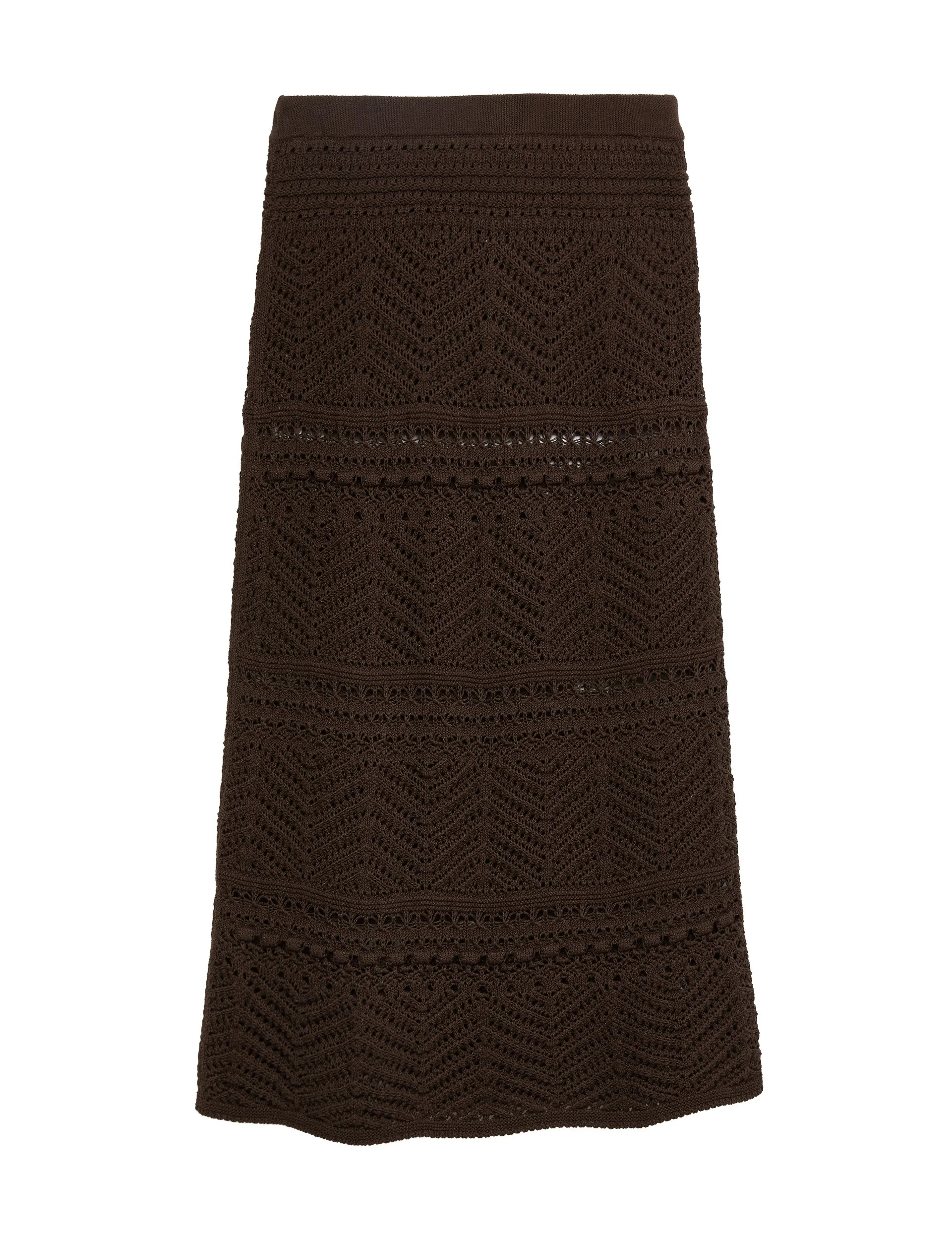 Cotton Rich Pointelle Knitted Maxi Skirt £38