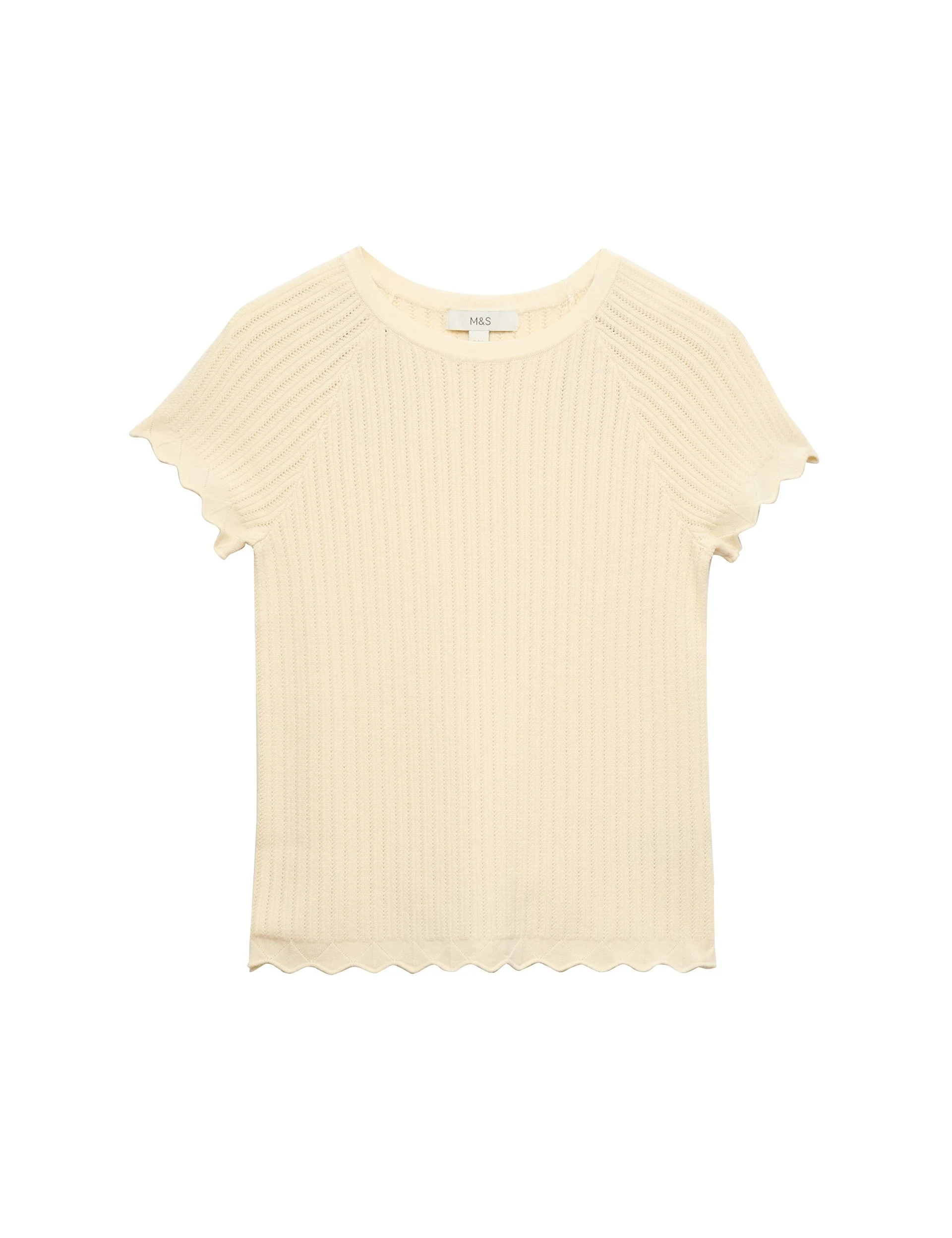 Pointelle Slim Fit Knitted Top, £23