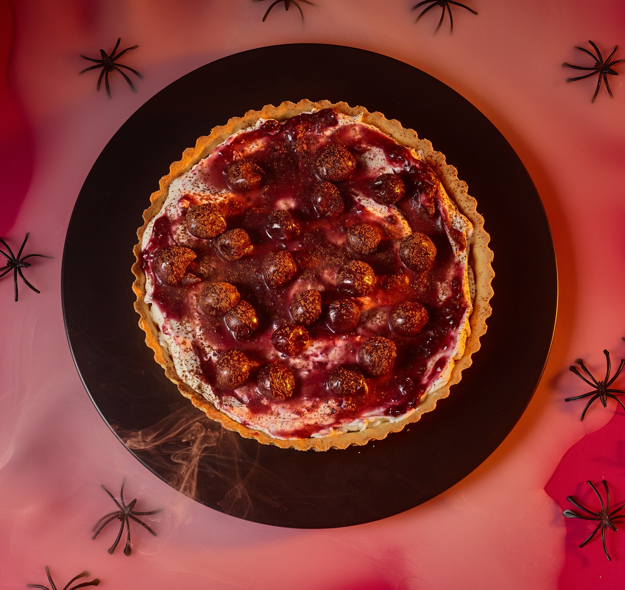 Halloween Black Cherry &amp; Mascarpone Tart