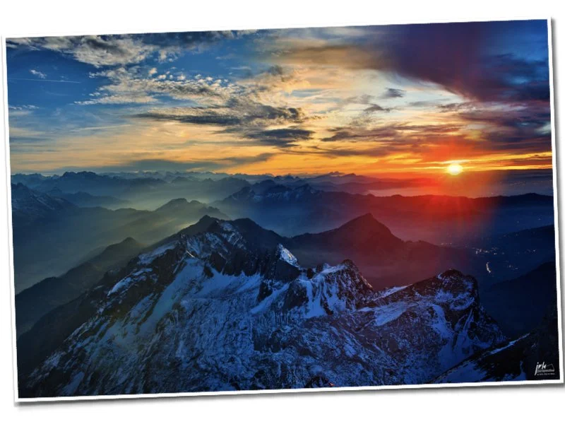 Timescape: sunset from Säntis