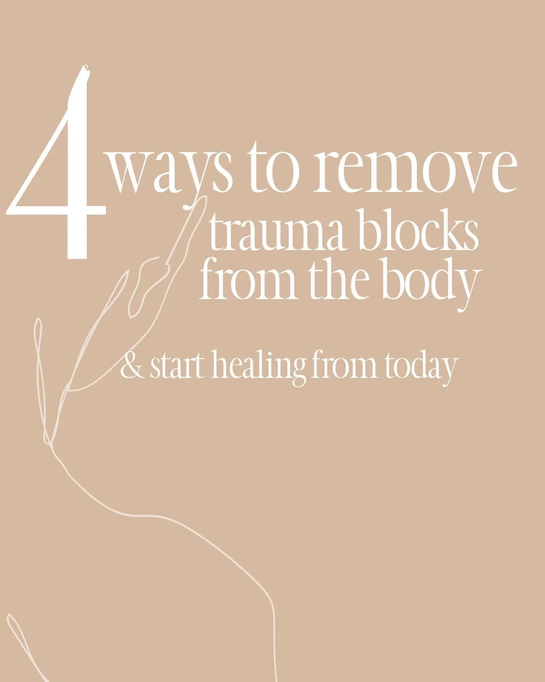 4 ways to remove trauma blocks from the body...

Trauma lives where safety was lost.
Healing begins when we listen again.
The body remembers the way home.
Not through force&mdash;
but through presence.

#healingjourney #body #traumarecovery