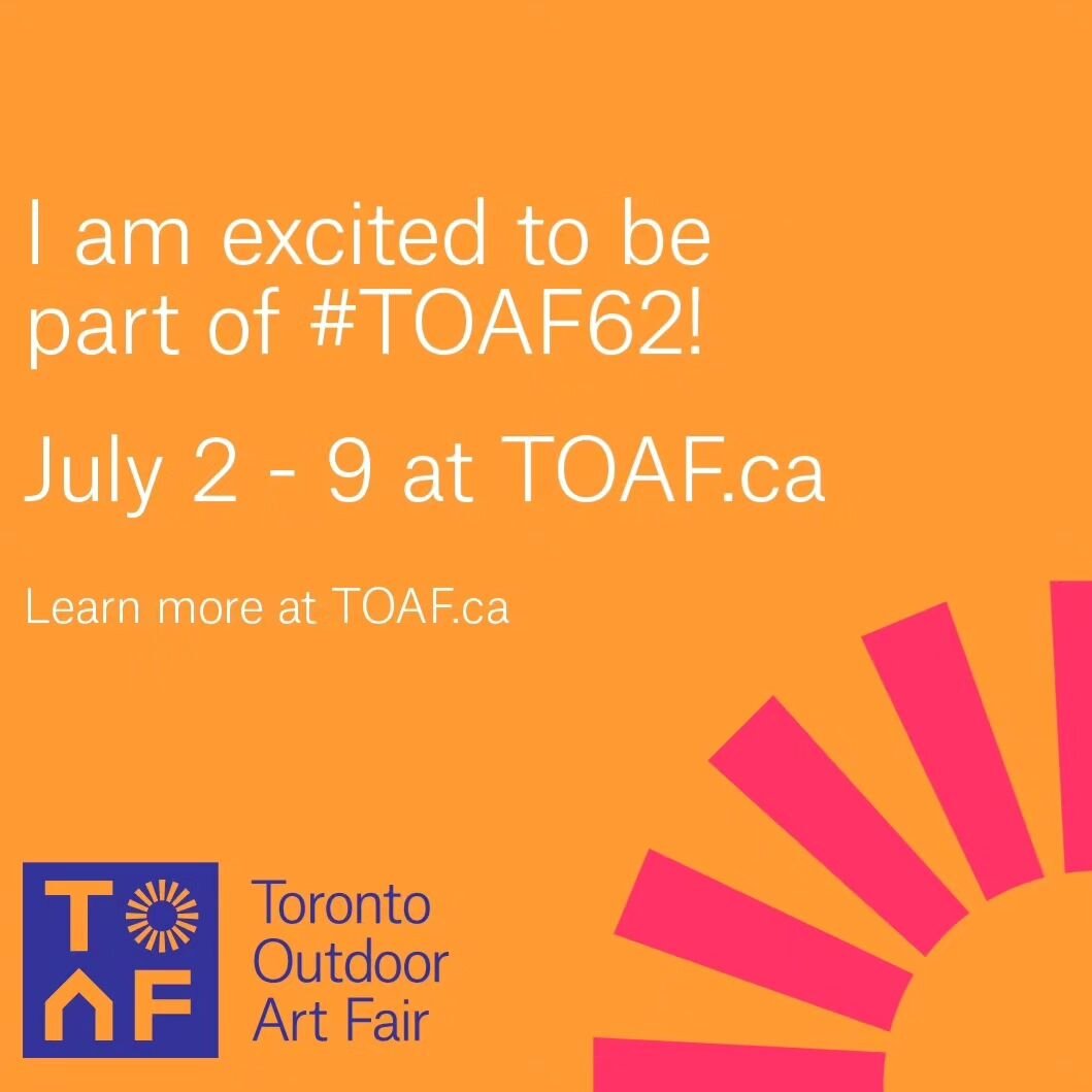 I had to wait on this one for a bit, but I'm thrilled to finally announce, I'll be participating exclusively online at the Toronto Outdoor Art Fair at TOAF.ca from July 2 - 9, 2023!&nbsp; 

Thank you, #TOAF62 for selecting my artwork! 

Follow @toron