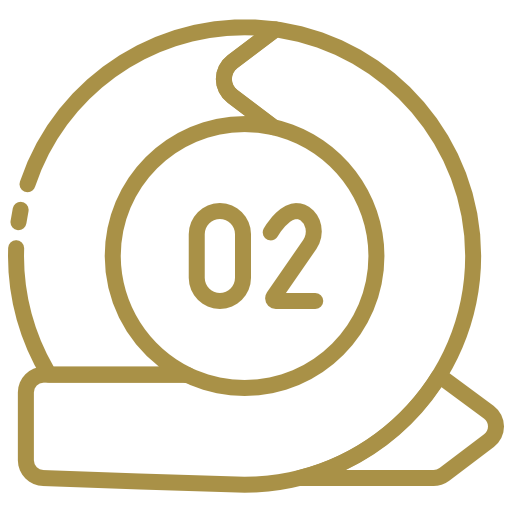 Icon of a gauge or meter with the number '02' inside, surrounded by a circular outline.