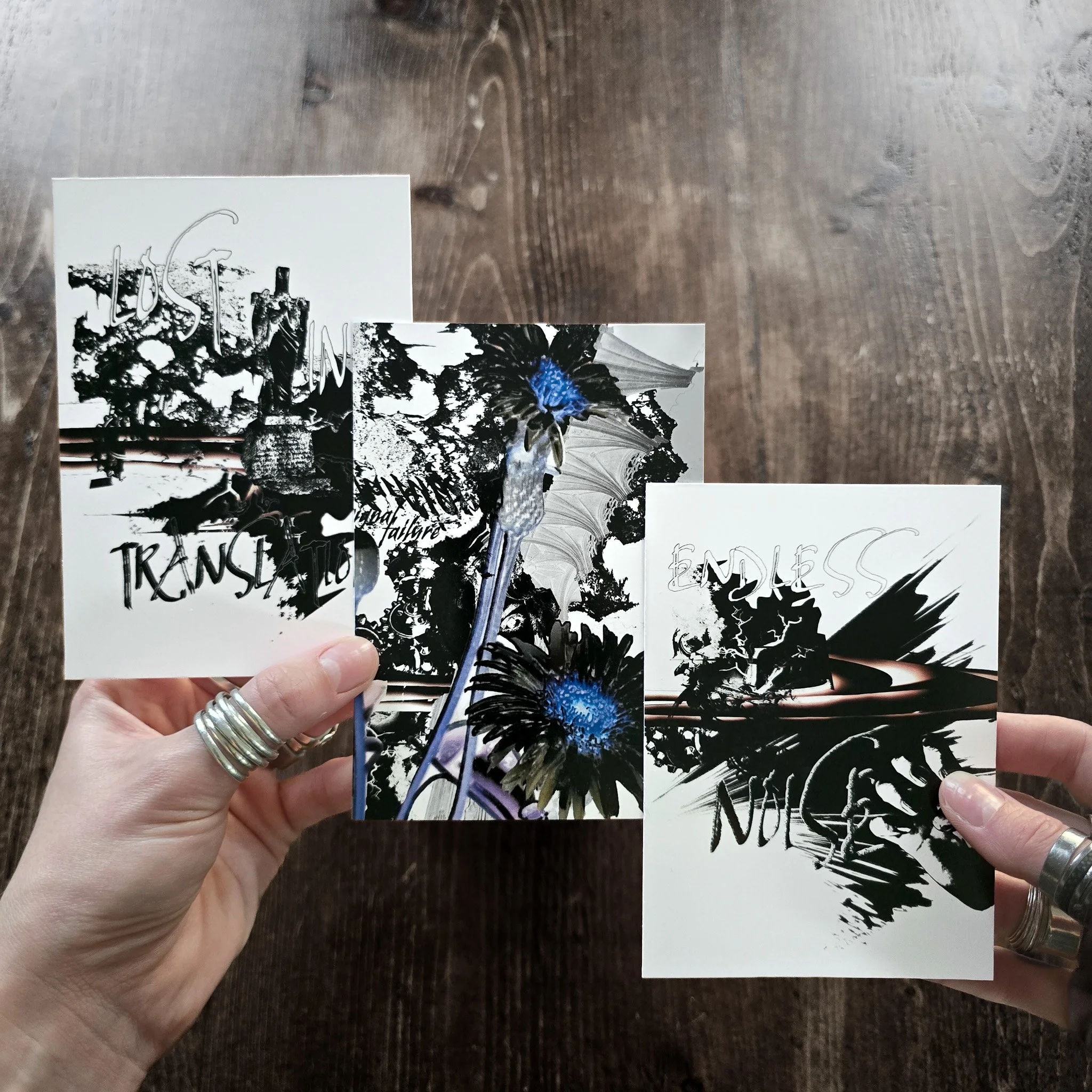 Fragmented Landscape Triptych – Postcards