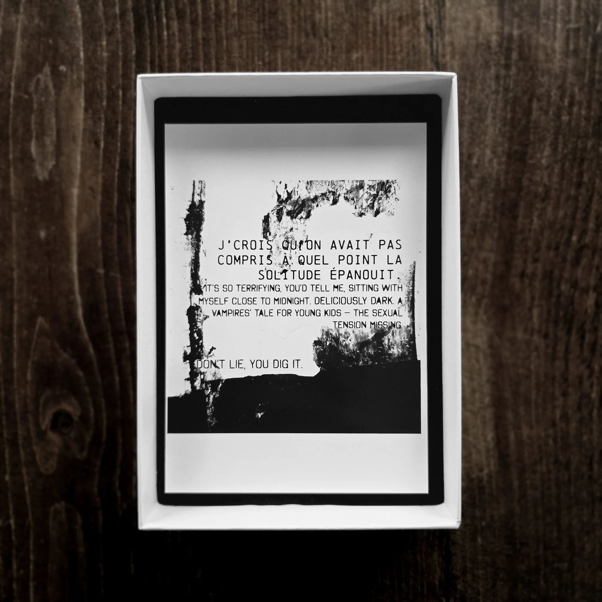 Insatiable Solitude A6 Poetry Print ©FTRLA Cindy Fournier.jpg