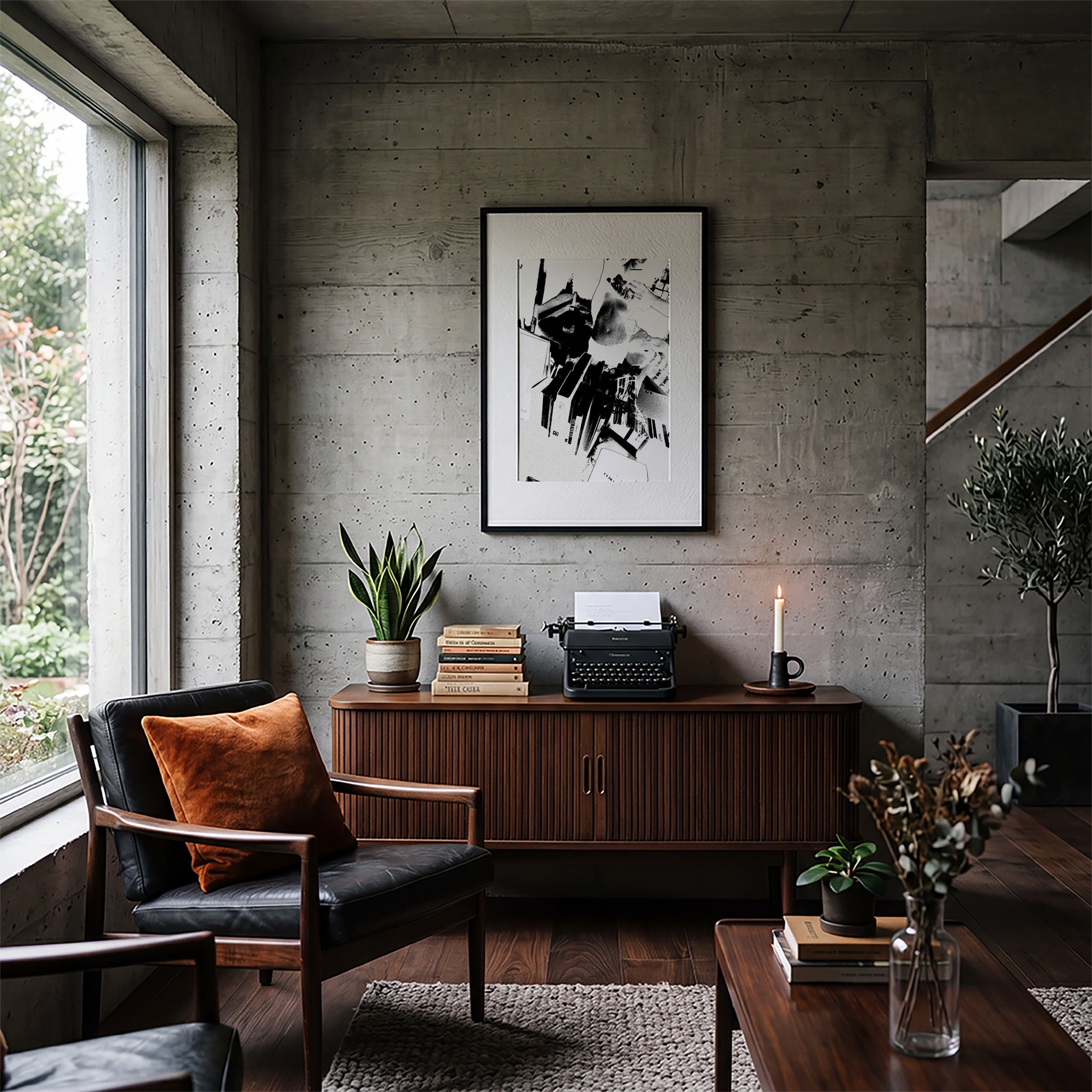 Black & White Venus – Square Interior Mockup Mid-century.png