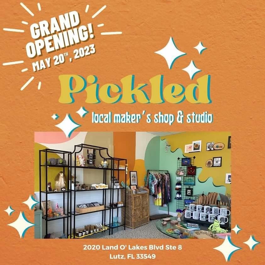 @pickledmakers Grand Opening is tomorrow!!! Tag your bestie in Tampa and tell them to come!!
