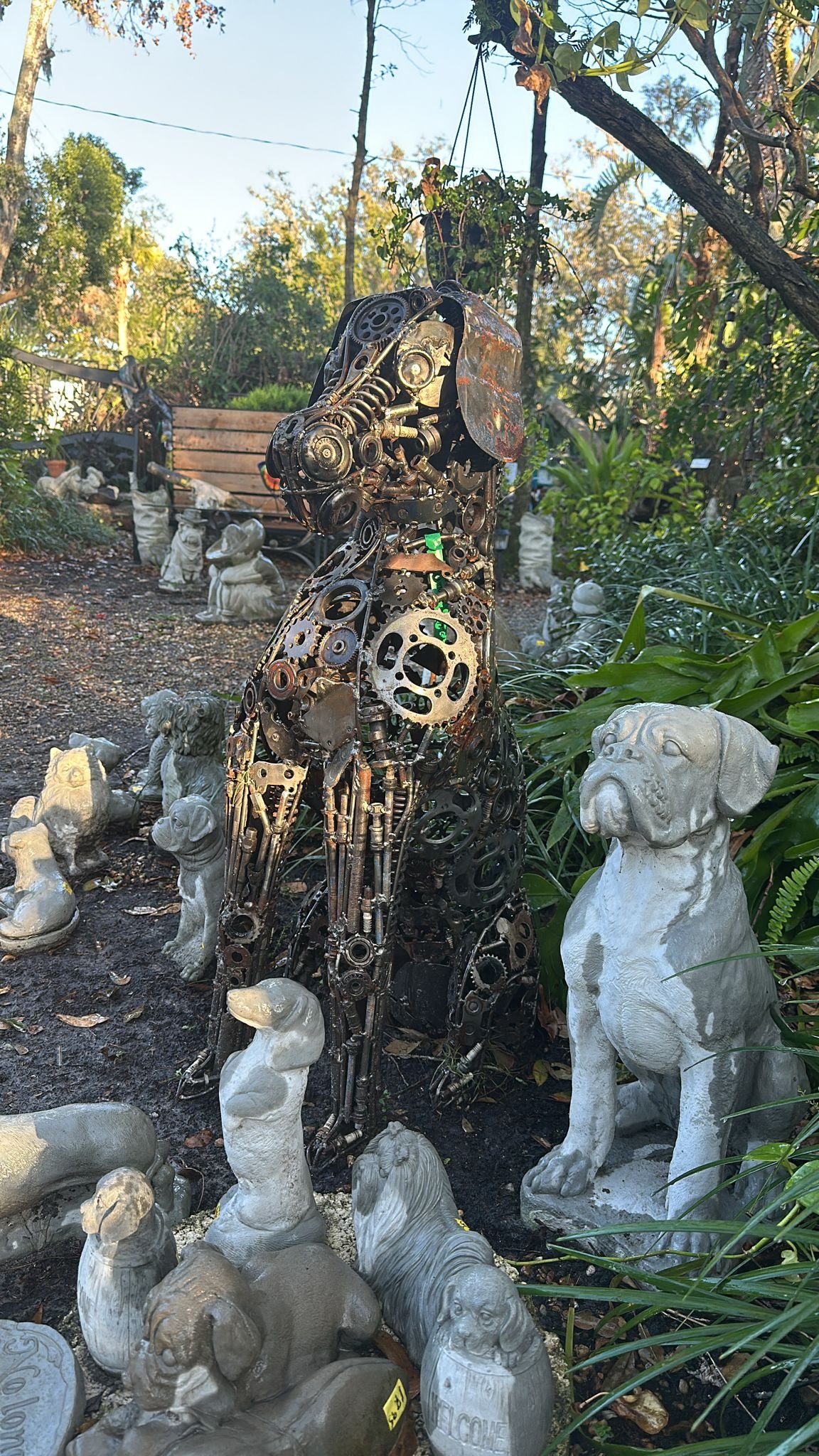 Medor the Dog - $1,875  |  42" (H) x 18" (W) x 36" (D)  |  Enjoys Tennis & Beethoven