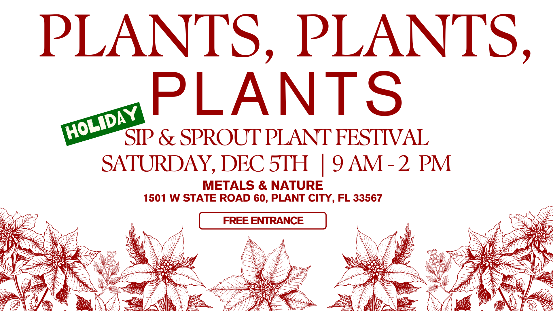 Holiday Sip & Sprout Plant Festival
