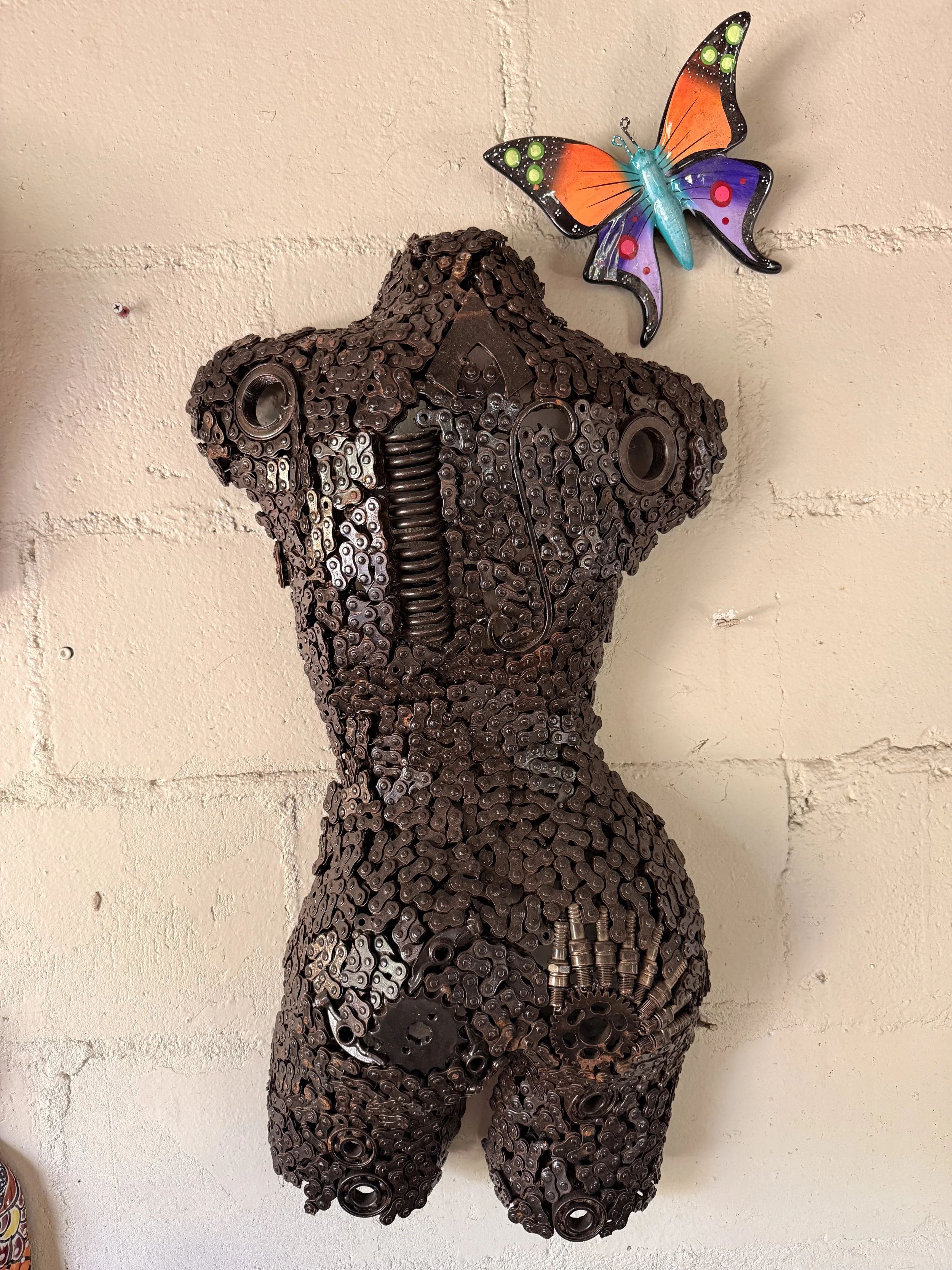 Torso Wall Decor - $400  |  29" (H) X 16" (W) x 6" (D)  |  Functional lamp sconce 