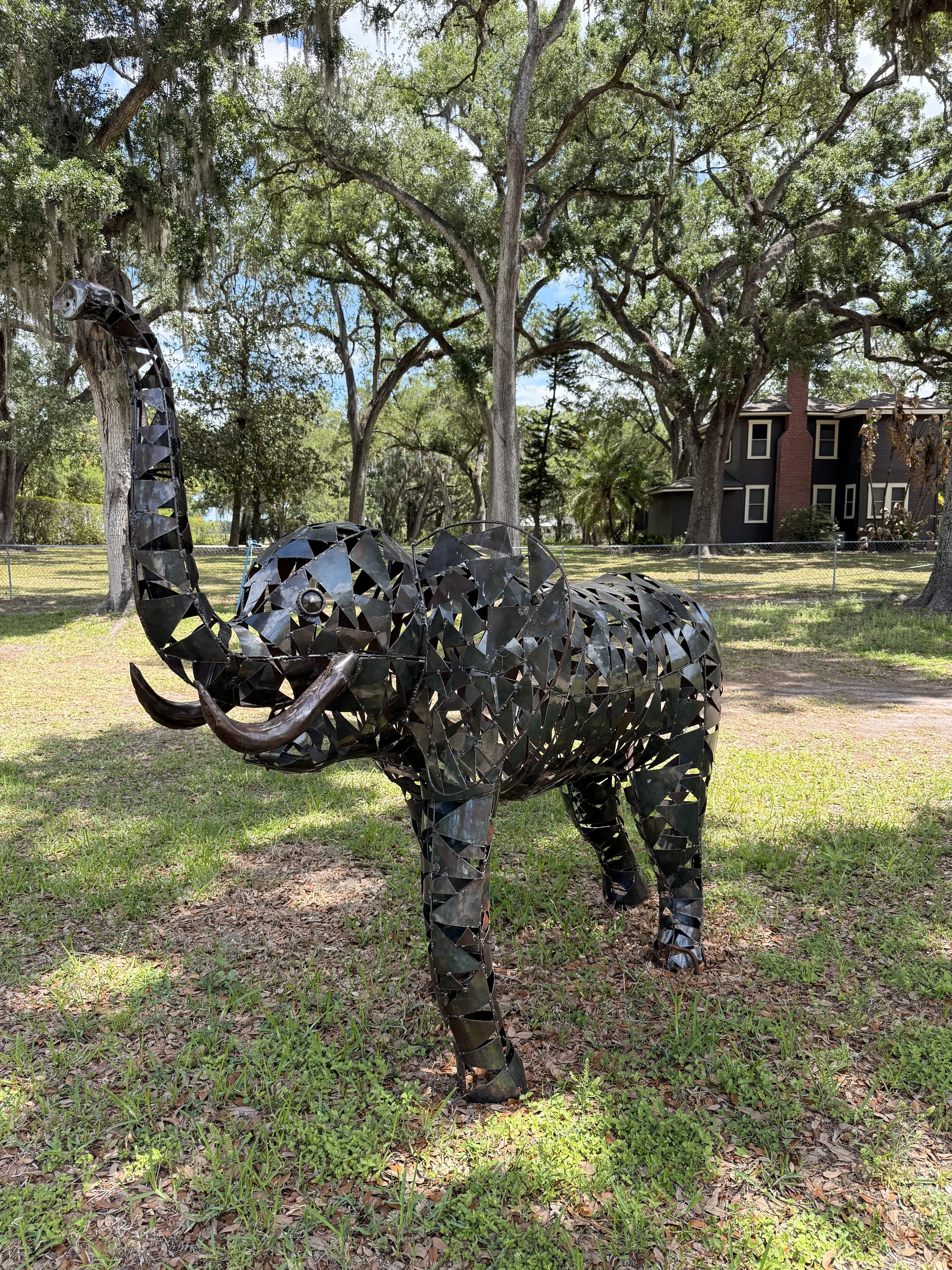 Avi the Elephant  - $3,200  |  80" (H) x 48" (W) x 108" (D)  |  Enjoys traveling & family time