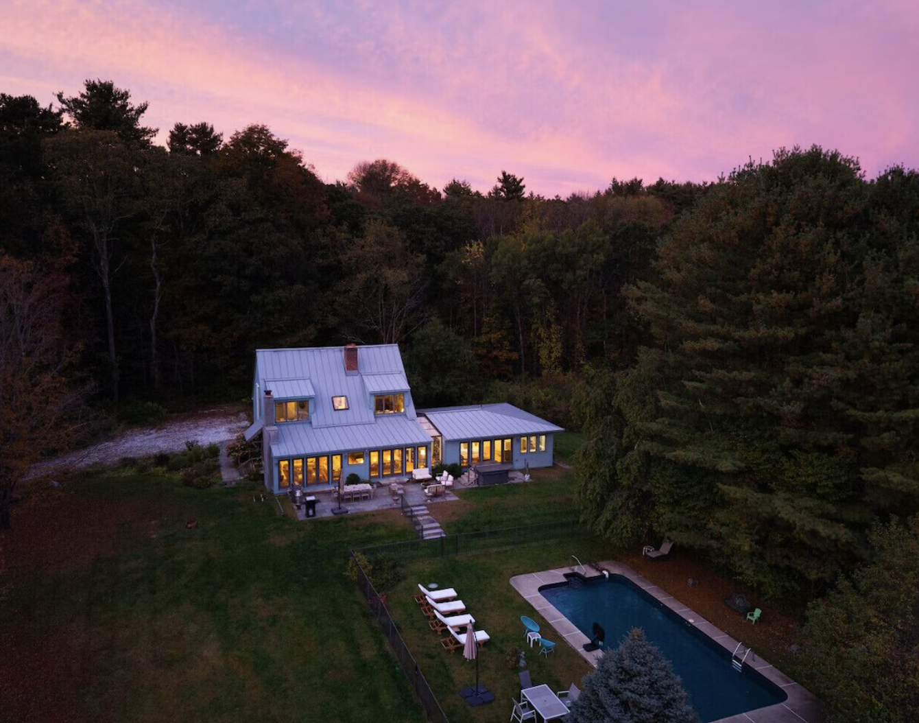 Berkshires Getaway Airbnb exterior showing high performing short term rental