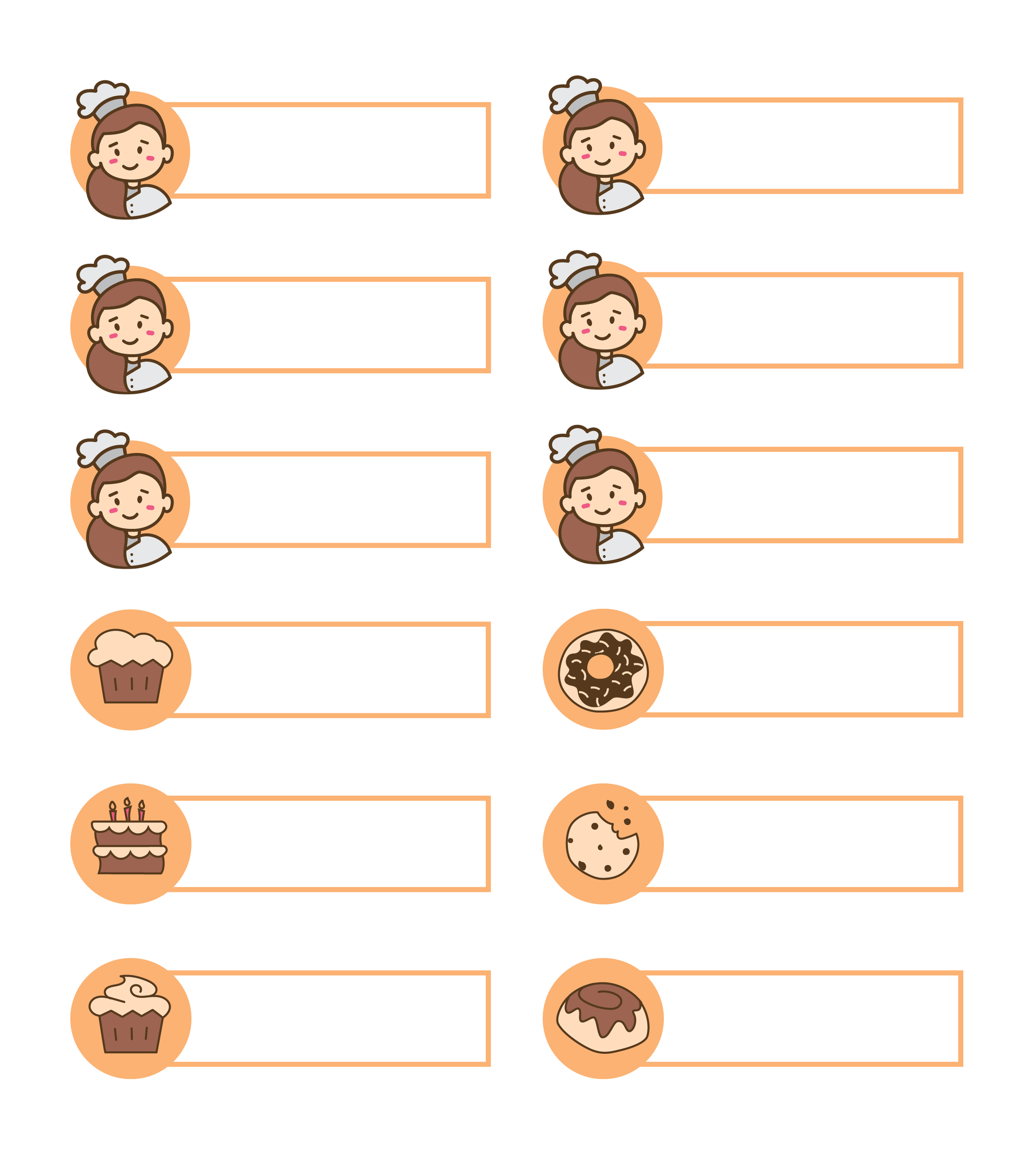 Write-on labels to place on packaging or organize shelves in Brooke's kitchen.