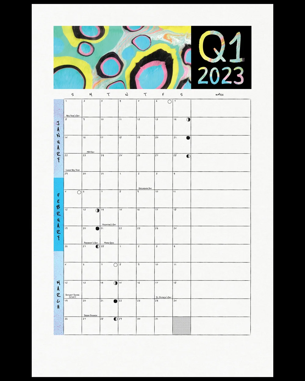 2023 Quarterly Calendar - DIGITAL FILE — sesseka