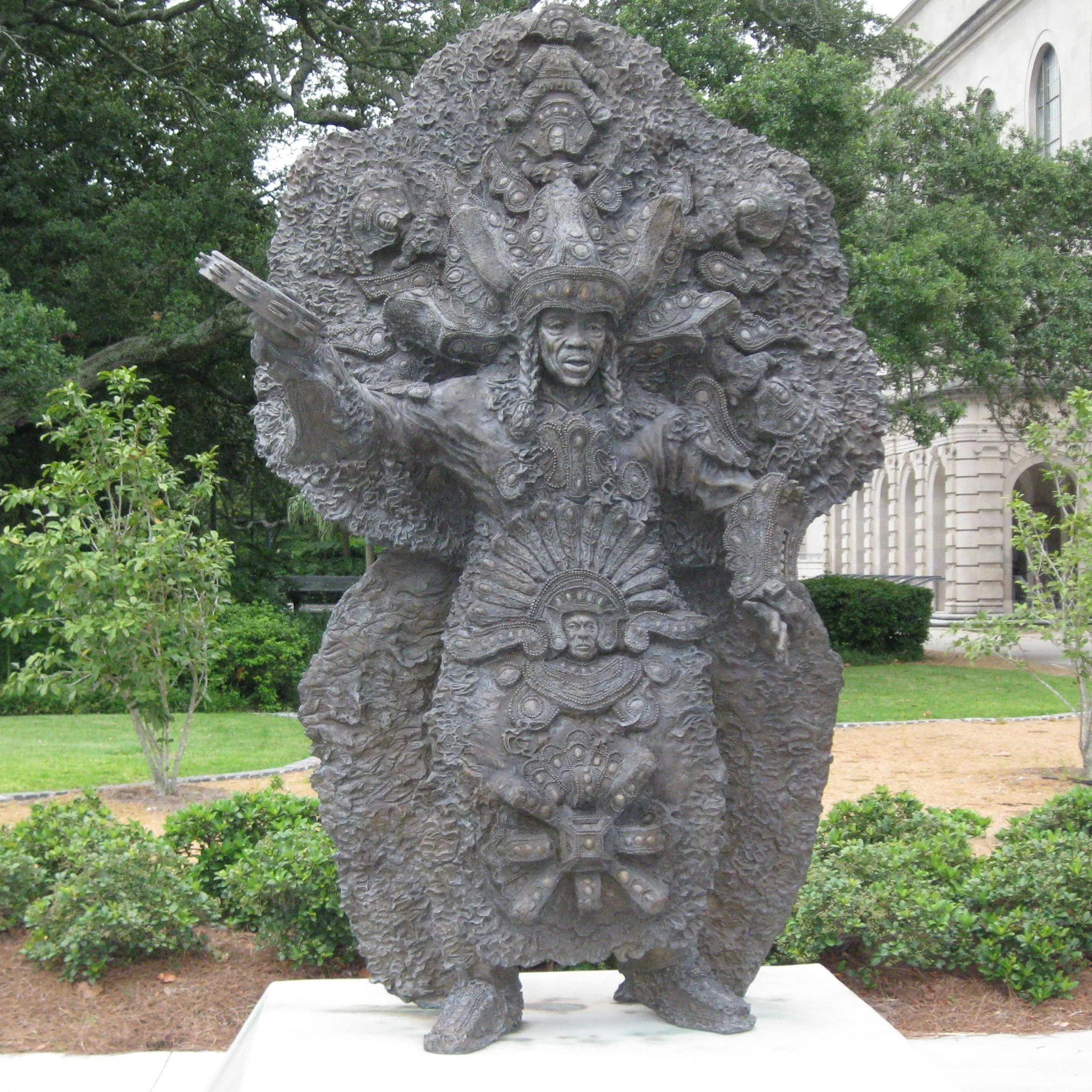 yellow pocahontas mardi gras indians