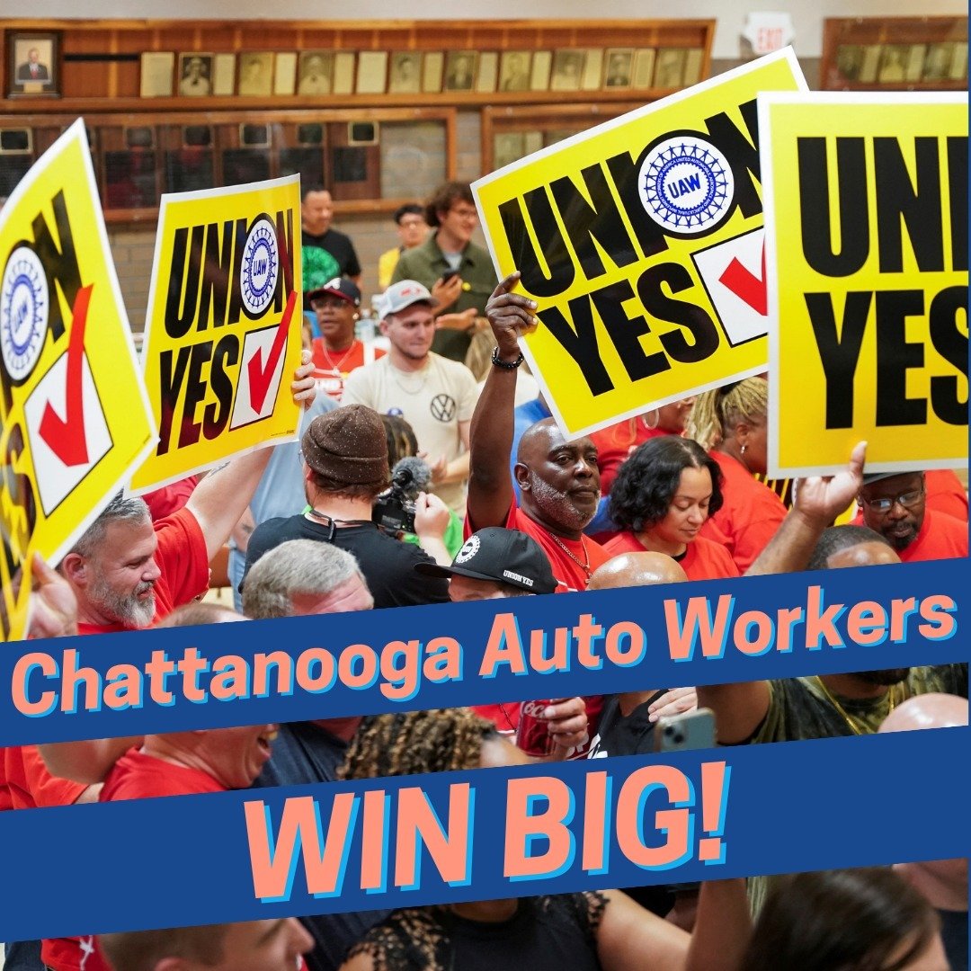 Across the nation, workers are talking about the historic @uaw.union victories, from last fall with the strike against the Big Three Auto Companies, to most recently at the @volkswagen plant in Chattanooga, Tennessee just days ago.

The vote to union