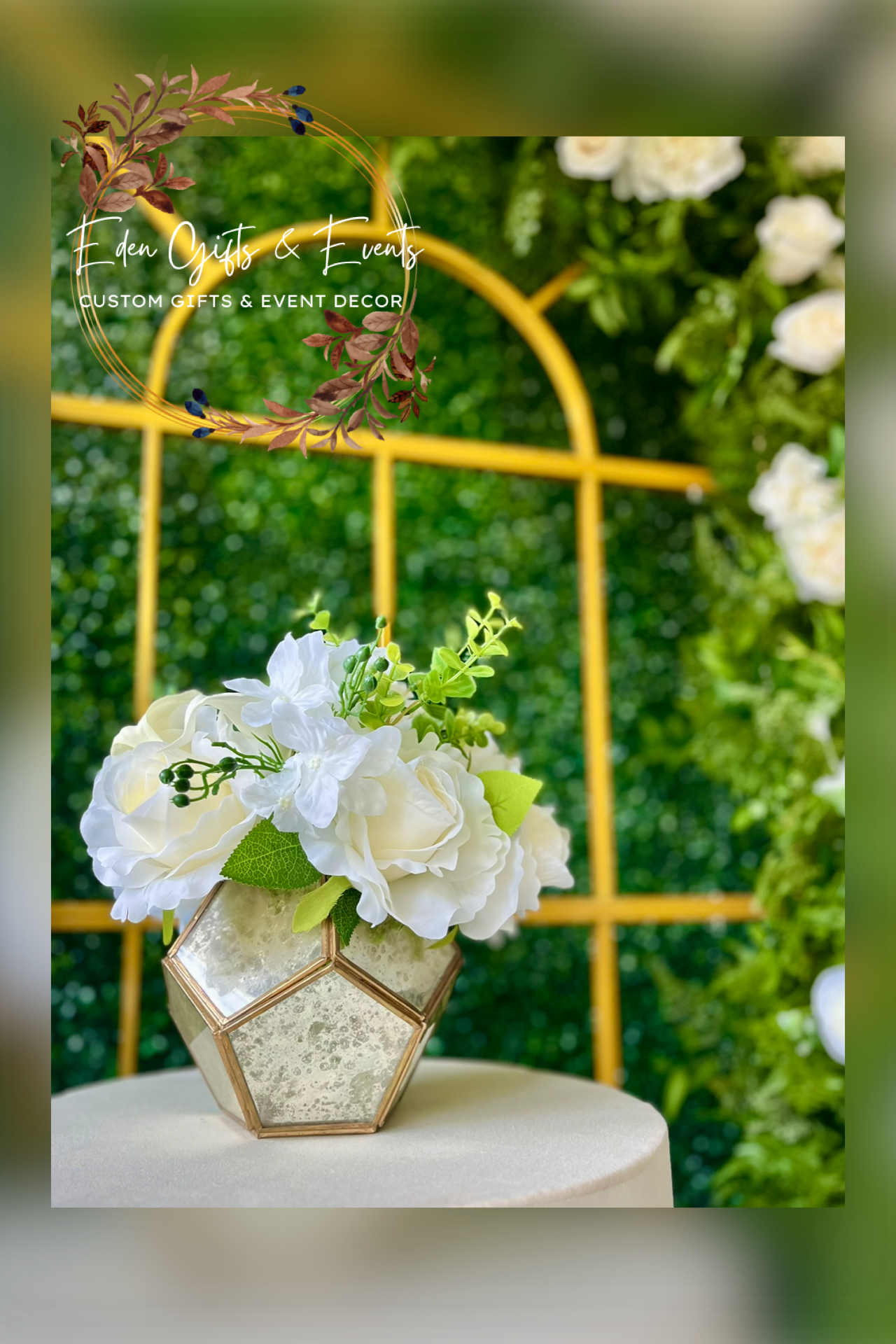 Eden Gifts & Events is Jacksonville's premier destination for custom gifts and event styling.  We offer unique, tailored gifts, stunning event backdrops, and breathtaking balloon installations- including garlands, arches, columns, and marquees.  All 