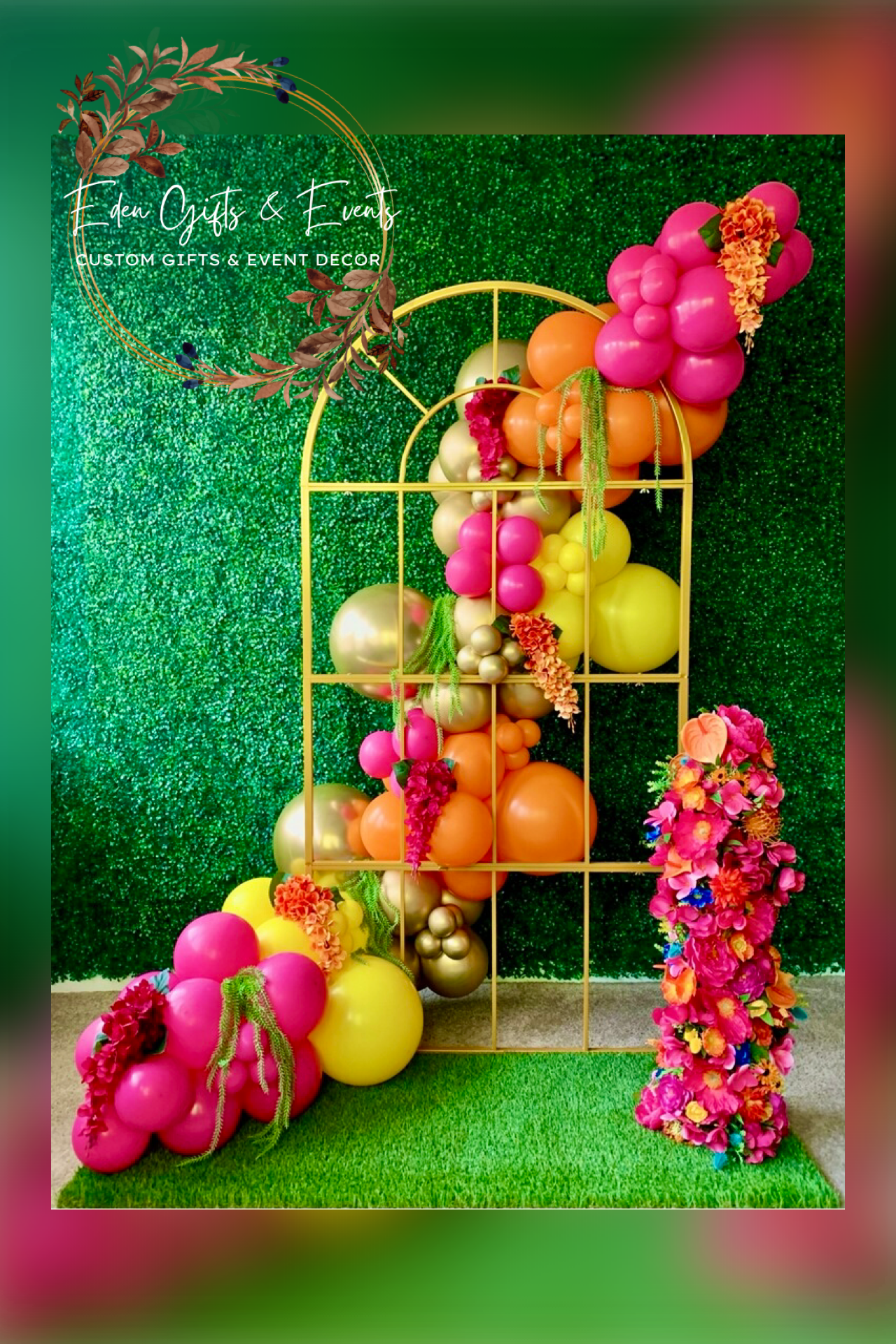 Eden Gifts & Events is Jacksonville’s go-to for custom gifts and unforgettable event styling. From one-of-a-kind gifts to show-stopping balloon installations—like garlands, arches, columns, and marquee displays—we bring your vision to life. We also o