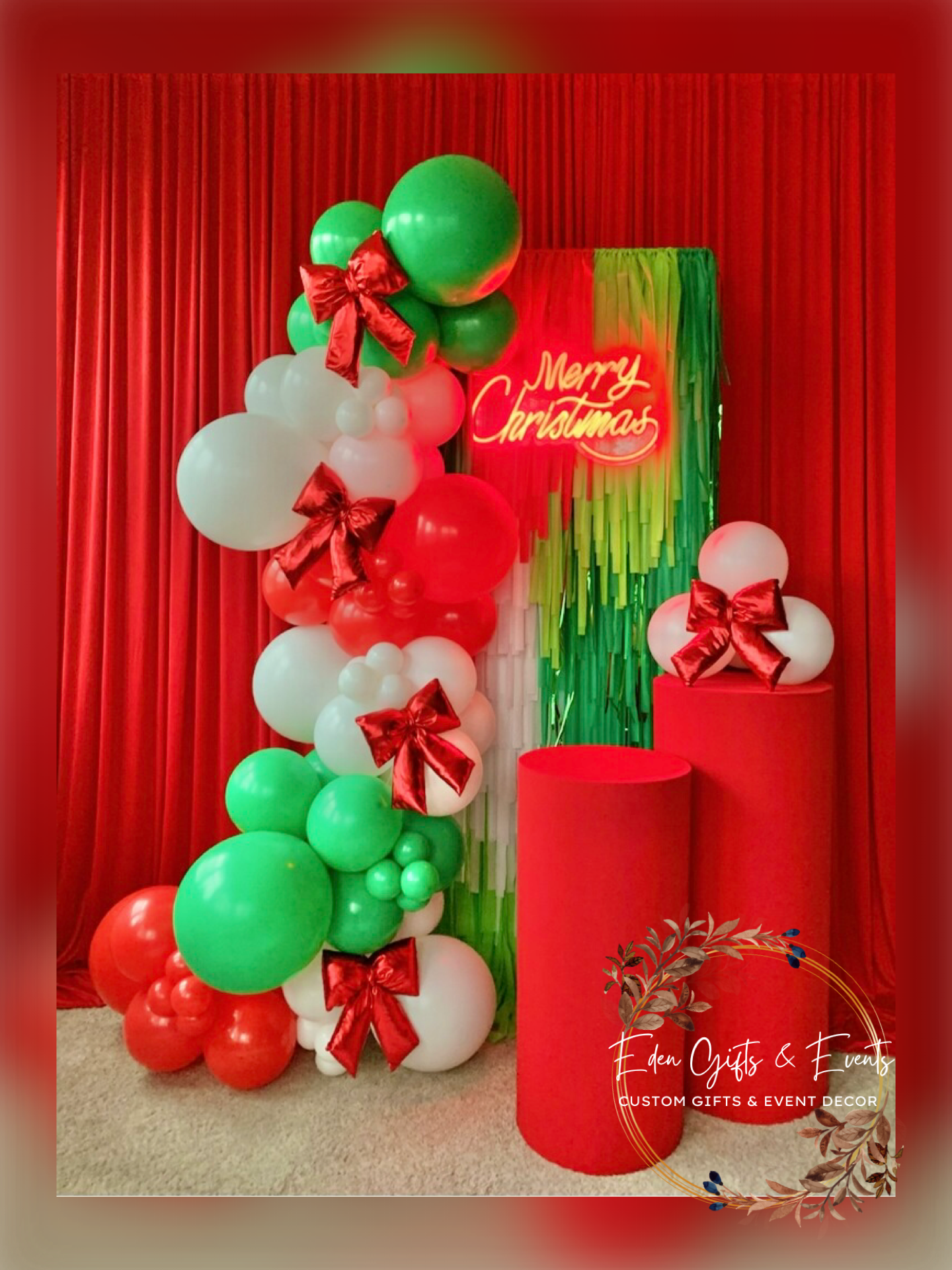 Eden Gifts & Events is THE destination for next level custom gift and event styling experiences in Jacksonville, FL with custom gifts, event backdrops, and balloon garland, arches, columns, and marquees available for local delivery and free pick-up o