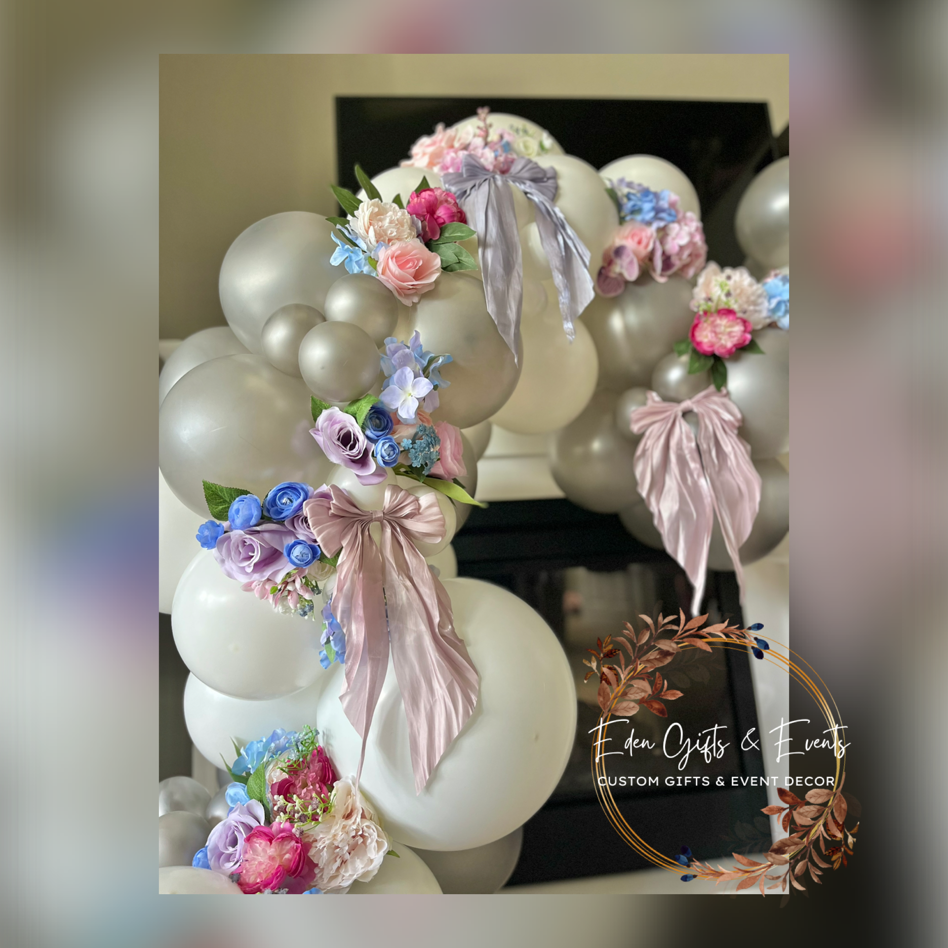 Eden Gifts & Events is THE destination for next level custom gift and event styling experiences in Jacksonville, FL with custom gifts, event backdrops, and balloon garland, arches, columns, and marquees available for local delivery and free pick-up o